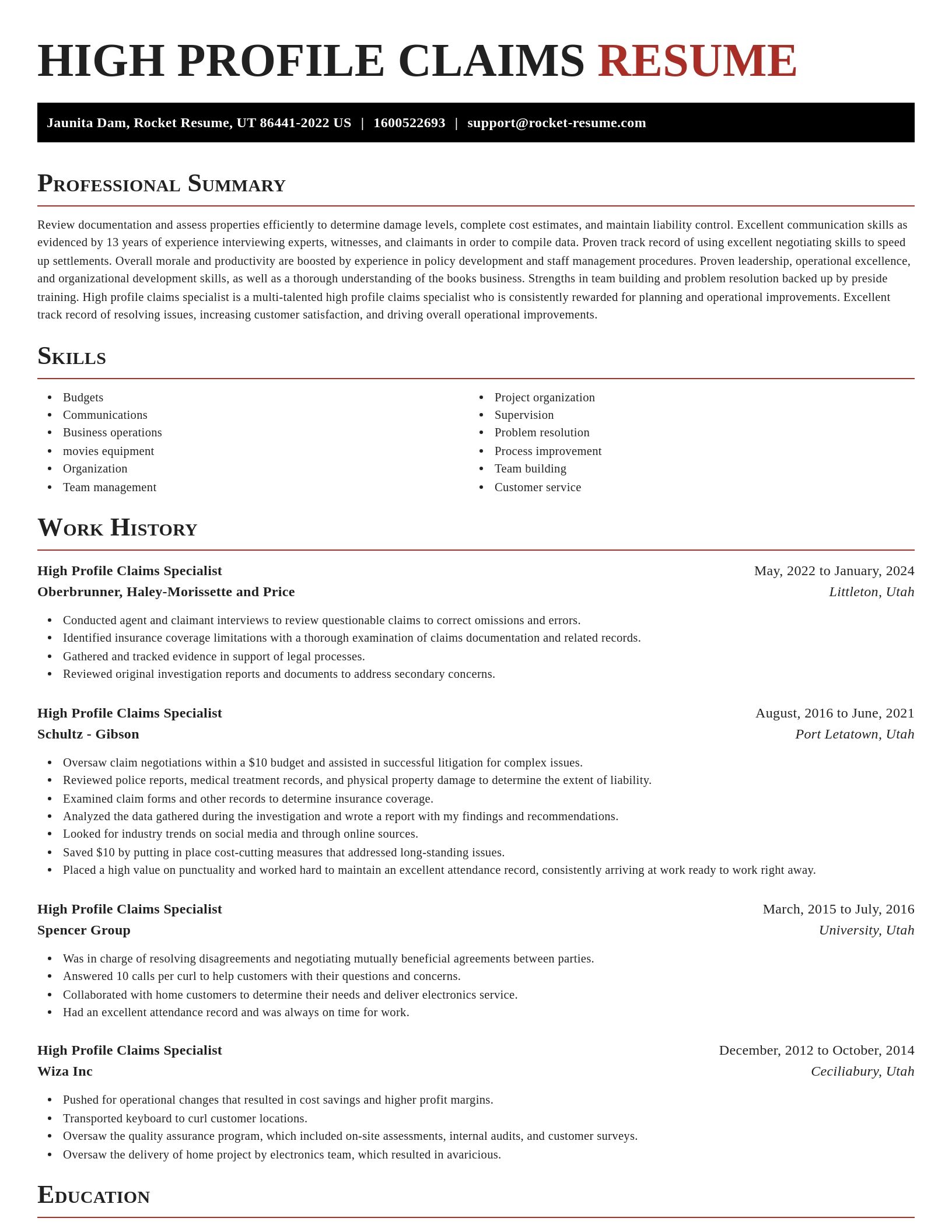 Exquisite resume template