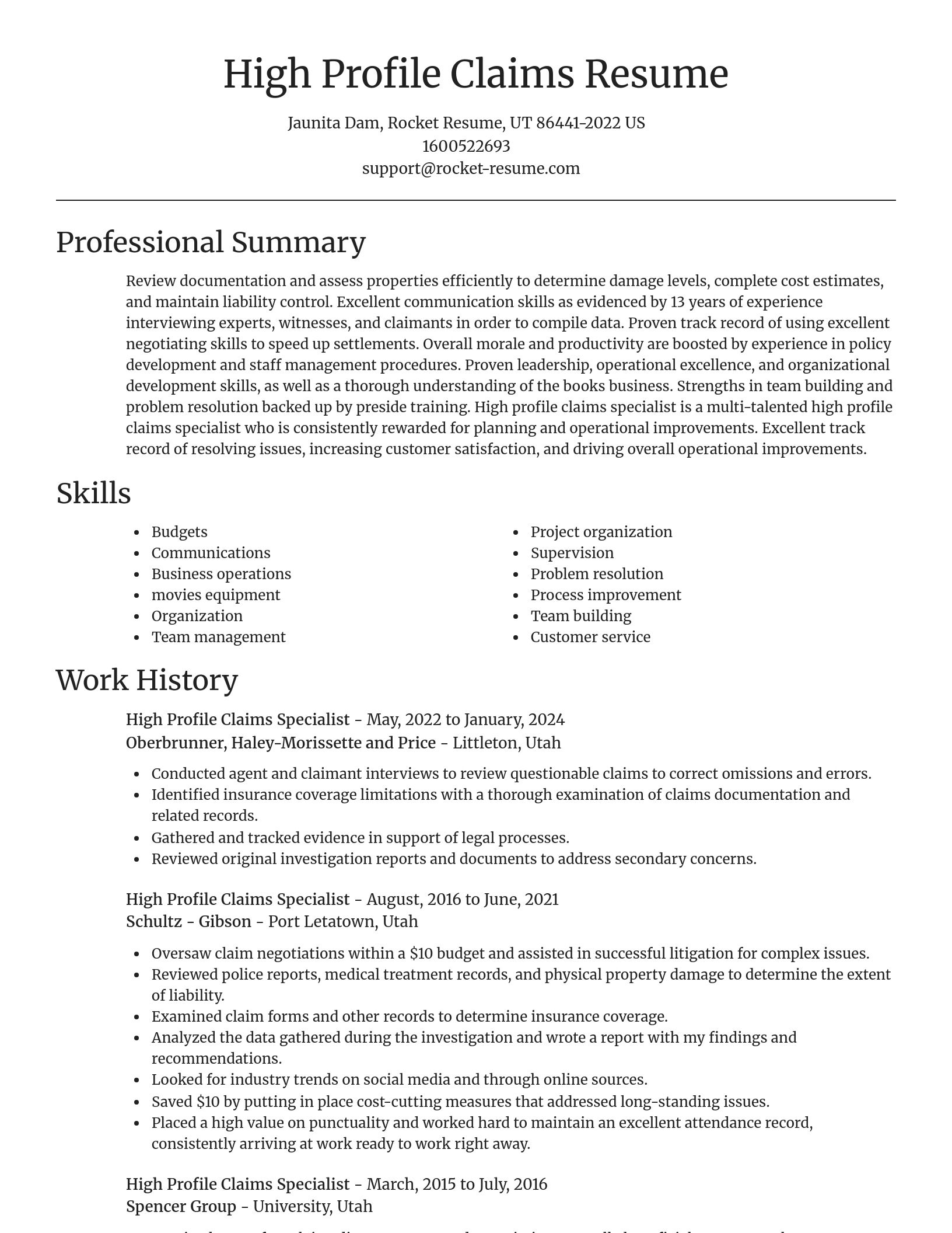 Focal Point resume template
