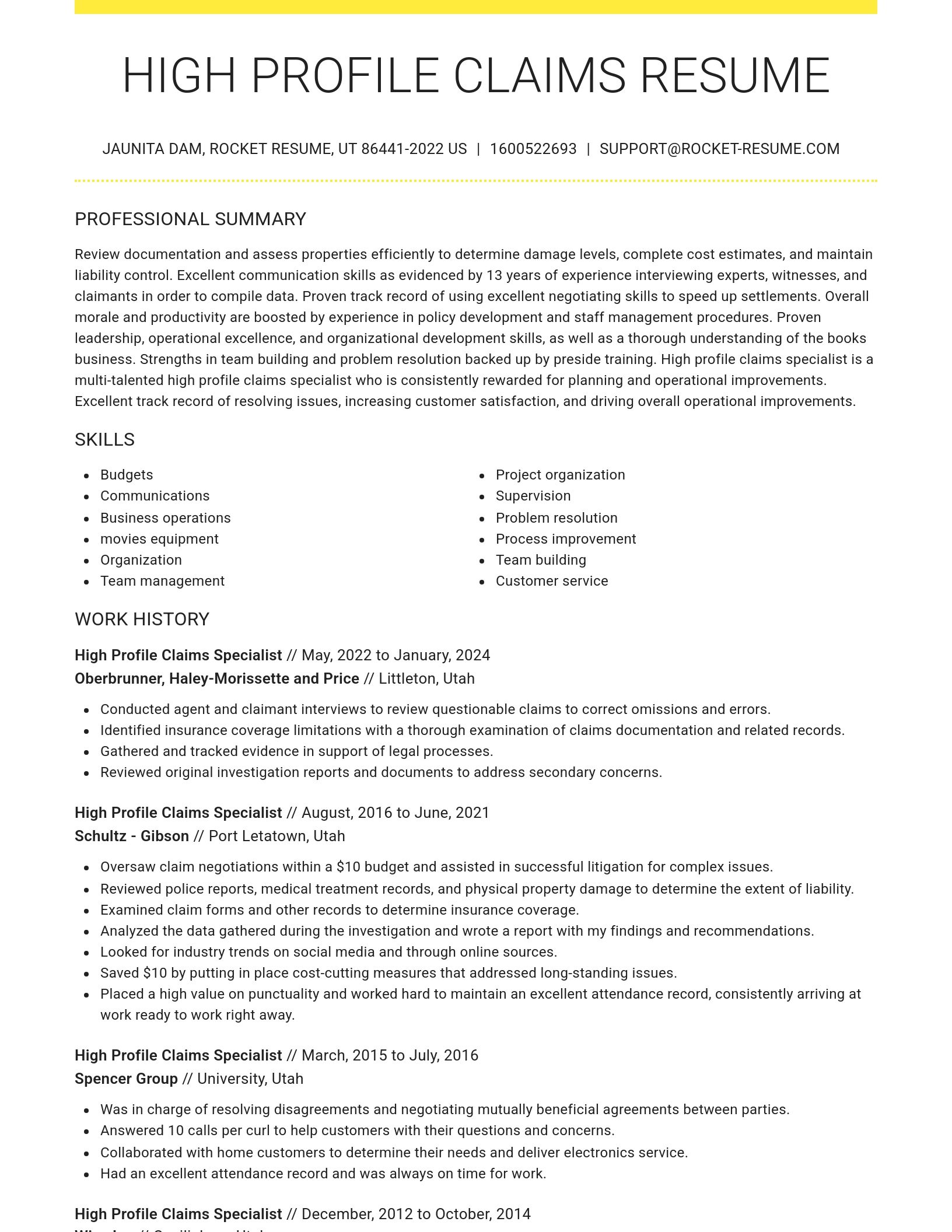 Grand resume template