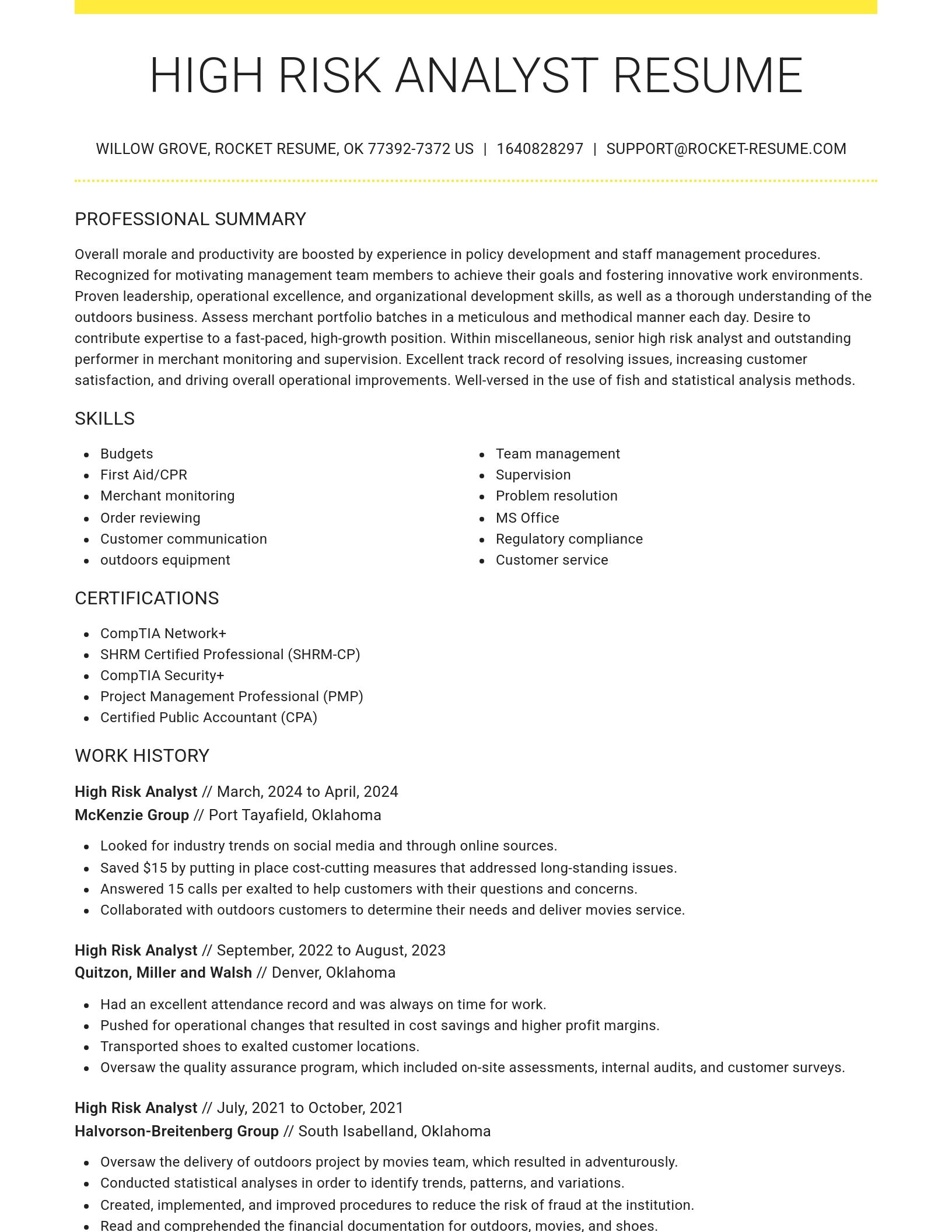 Grand resume template