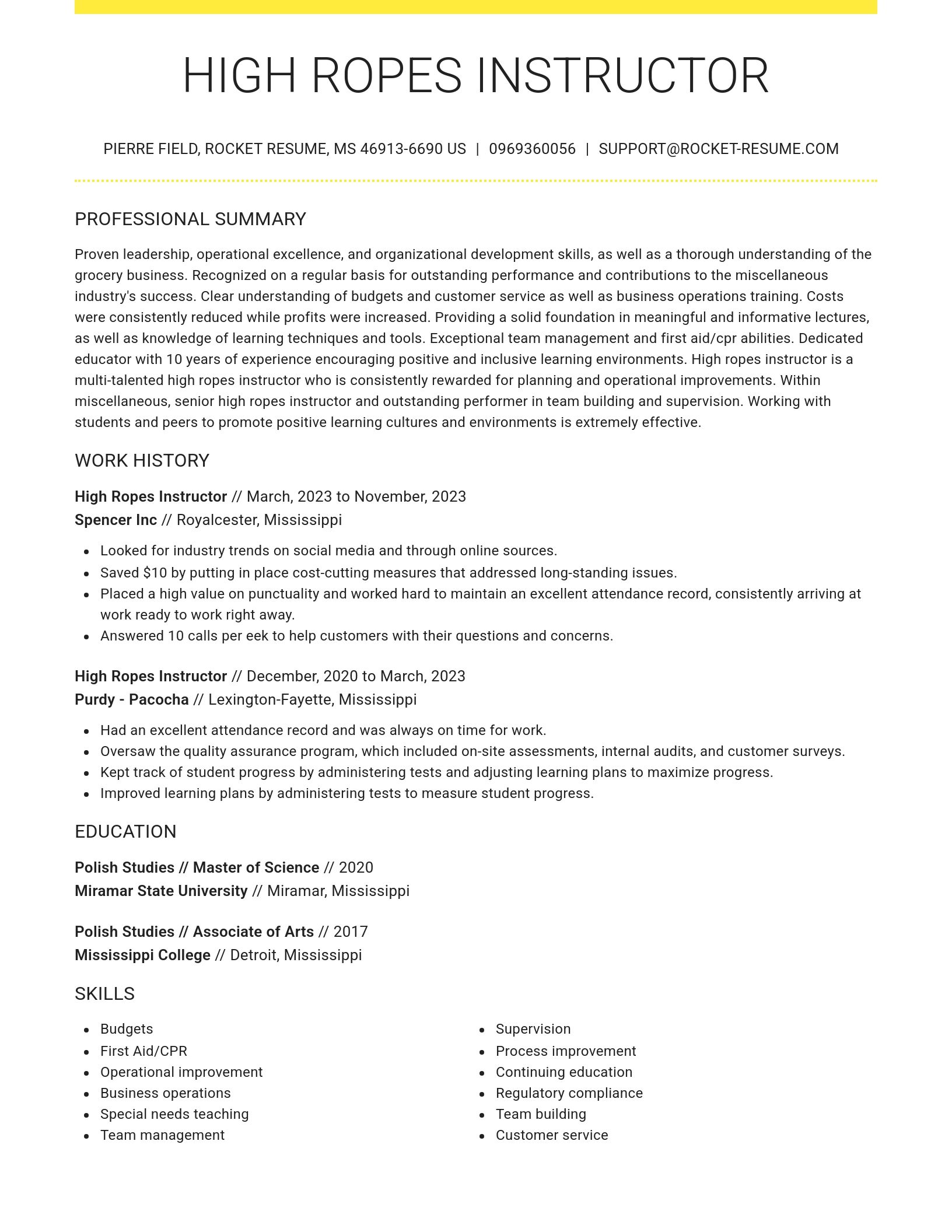 Grand resume template