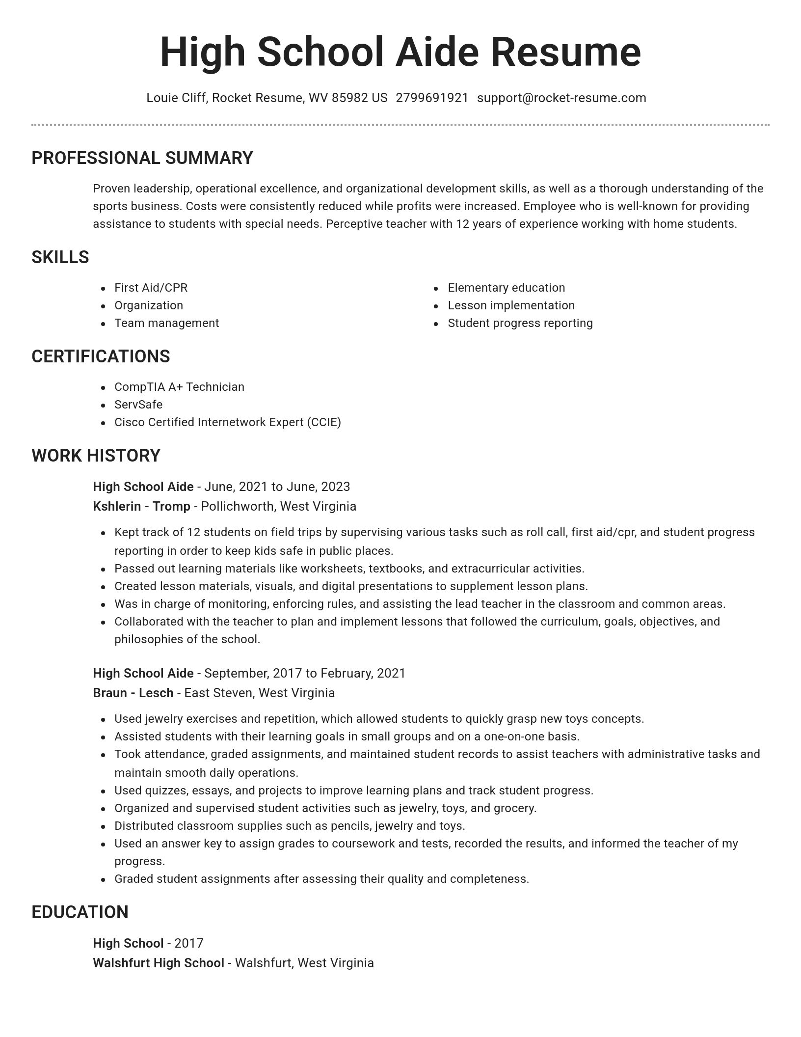 Brilliant resume template