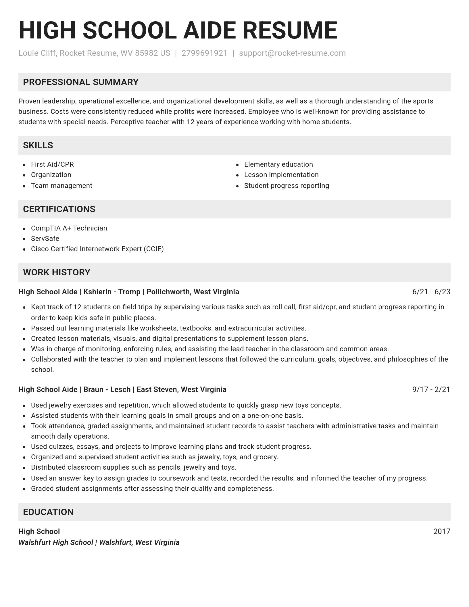 Genius resume template