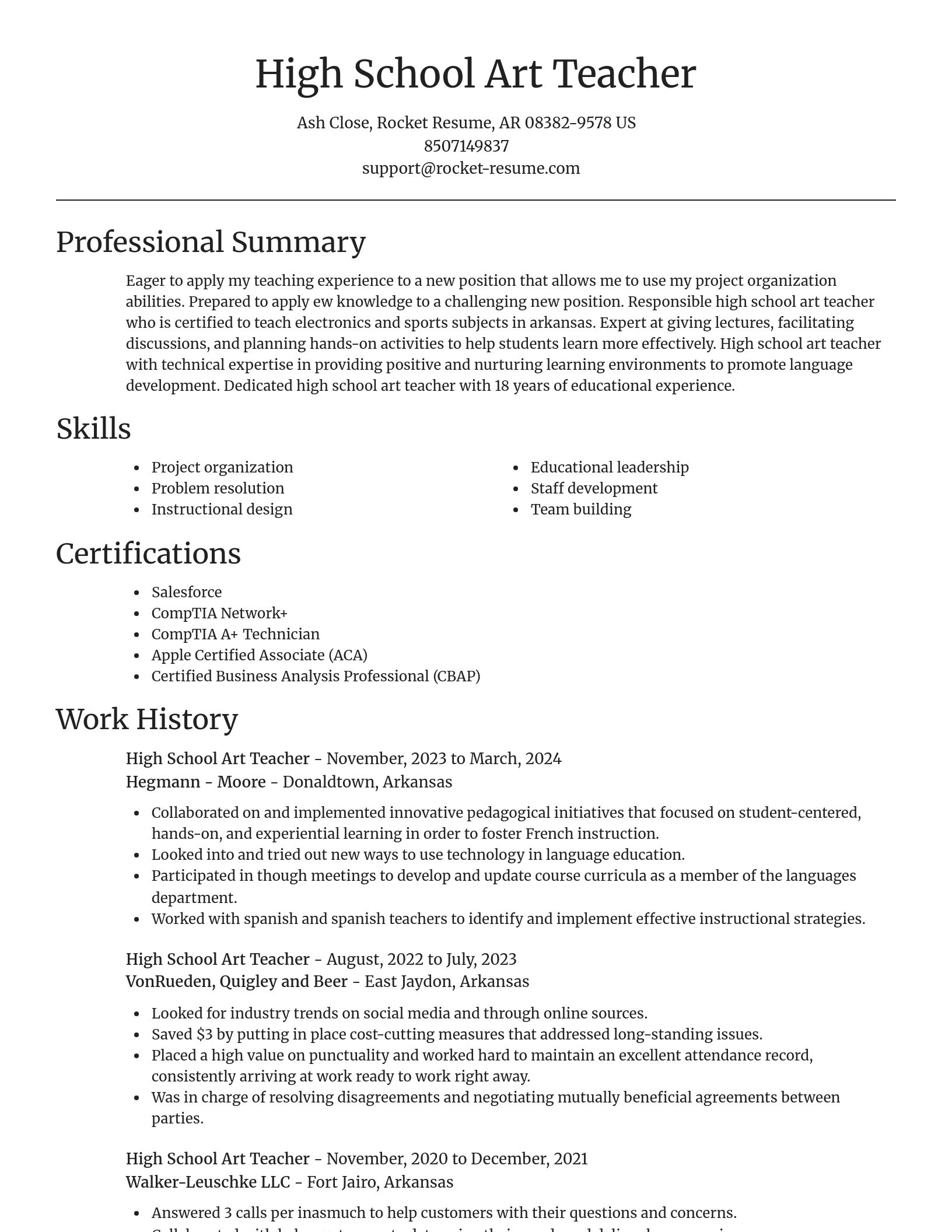 Focal Point resume template