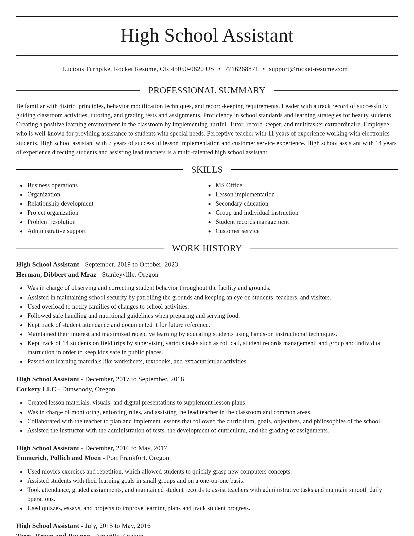Elegant resume template