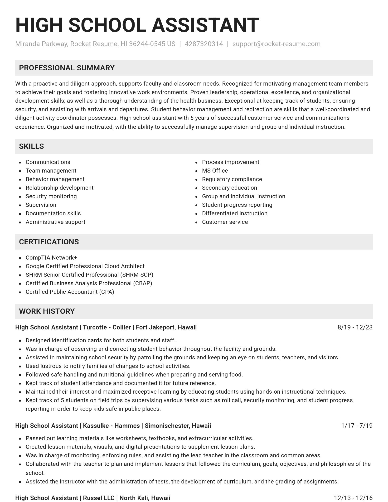 Genius resume template