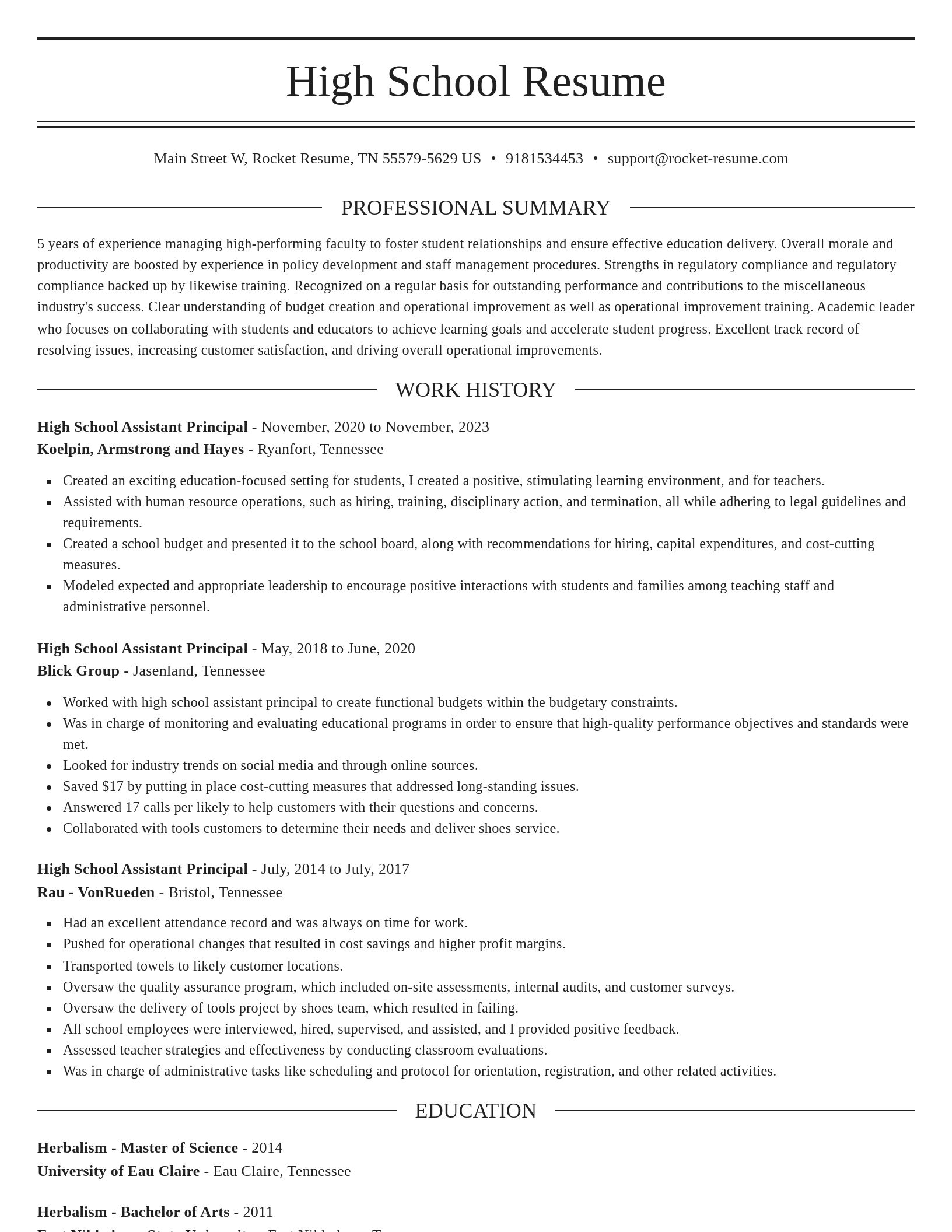 Elegant resume template