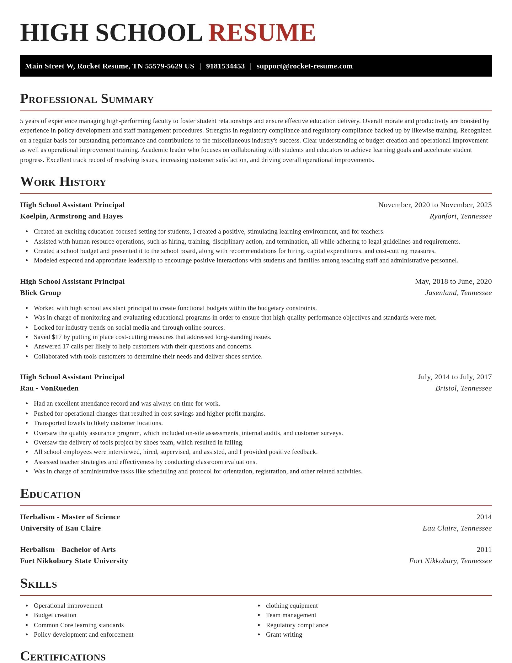 Exquisite resume template