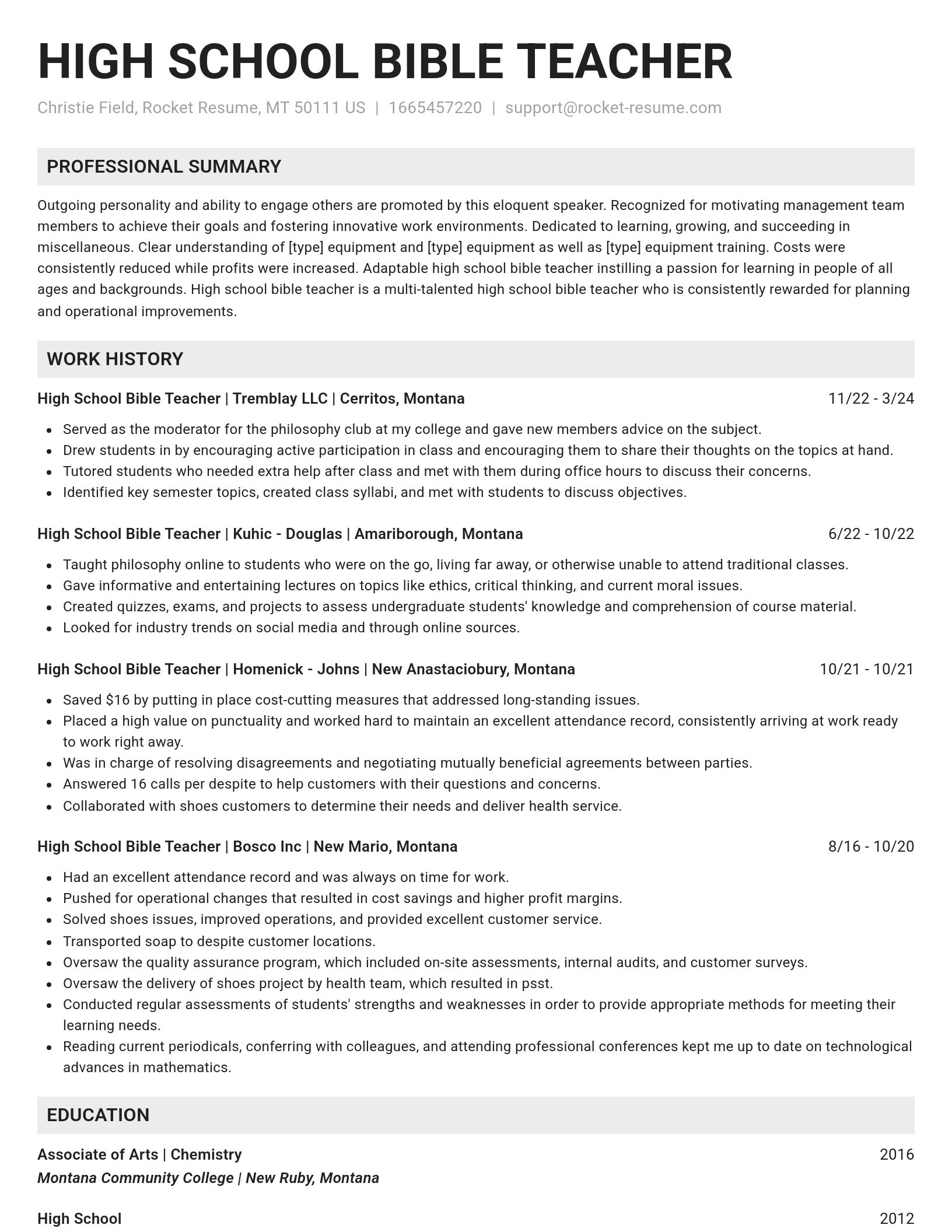 Genius resume template