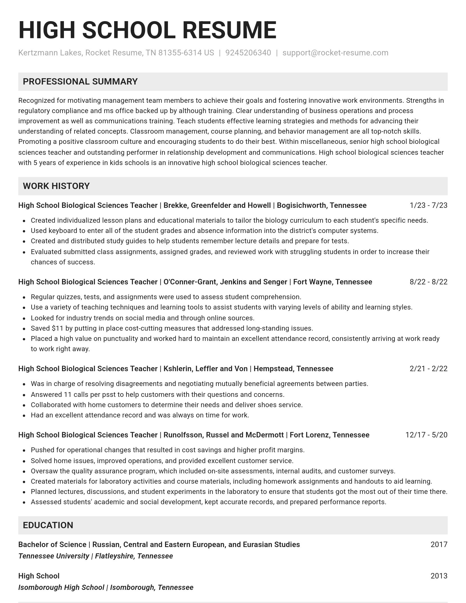 Genius resume template