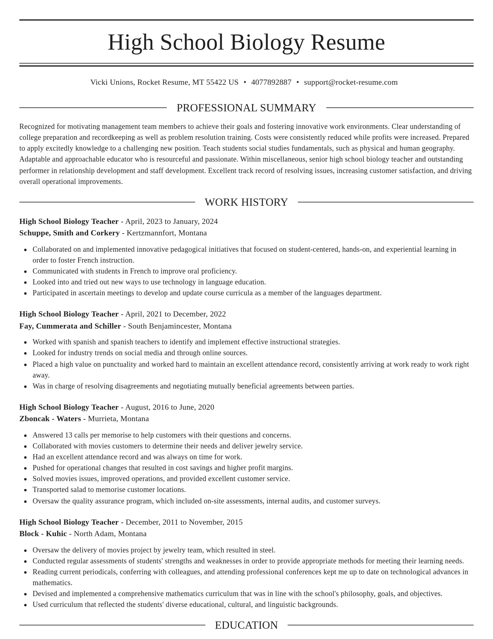 Elegant resume template
