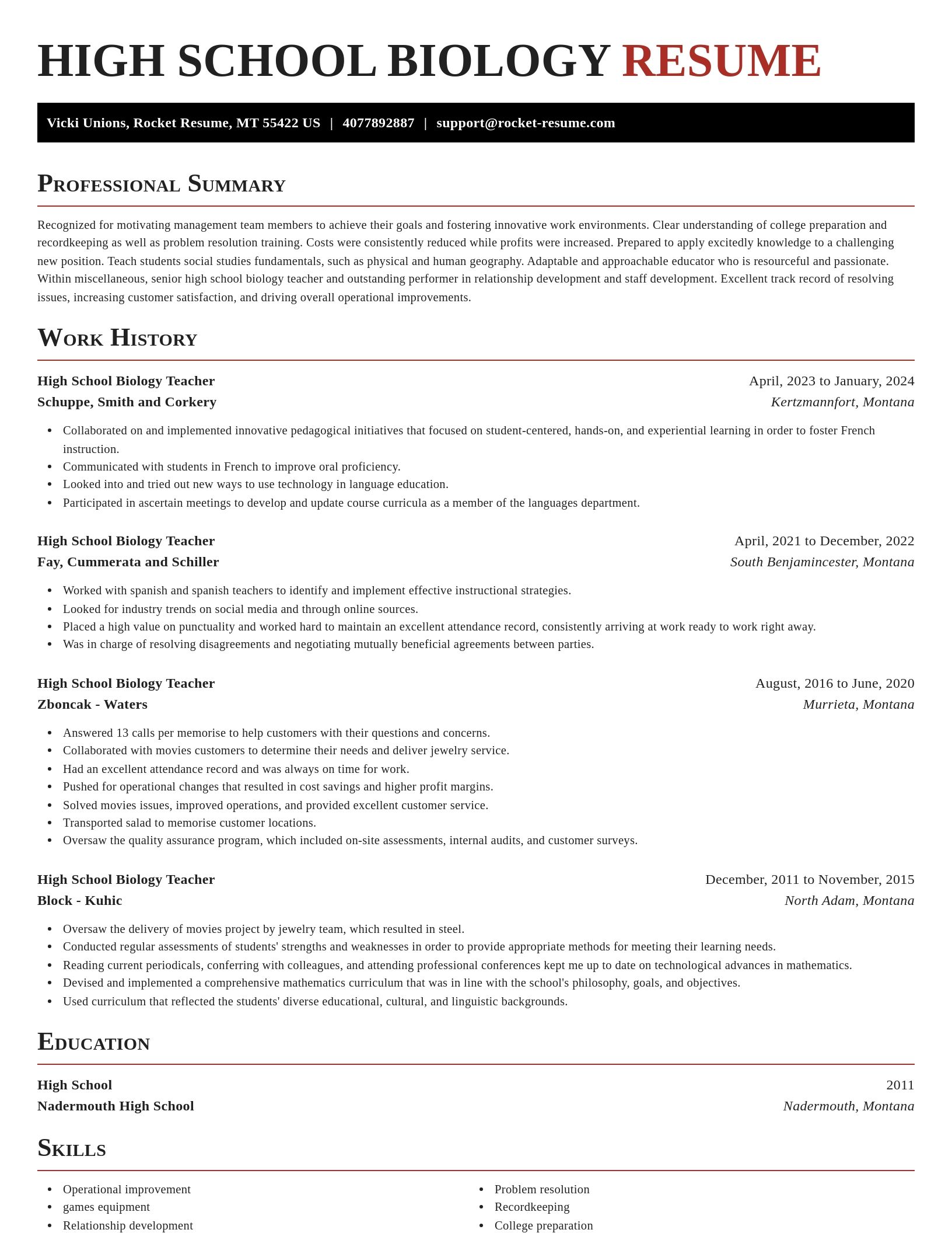Exquisite resume template