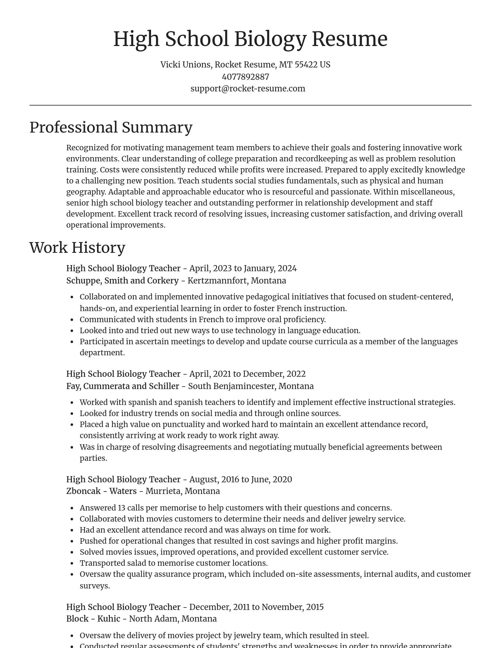 Focal Point resume template