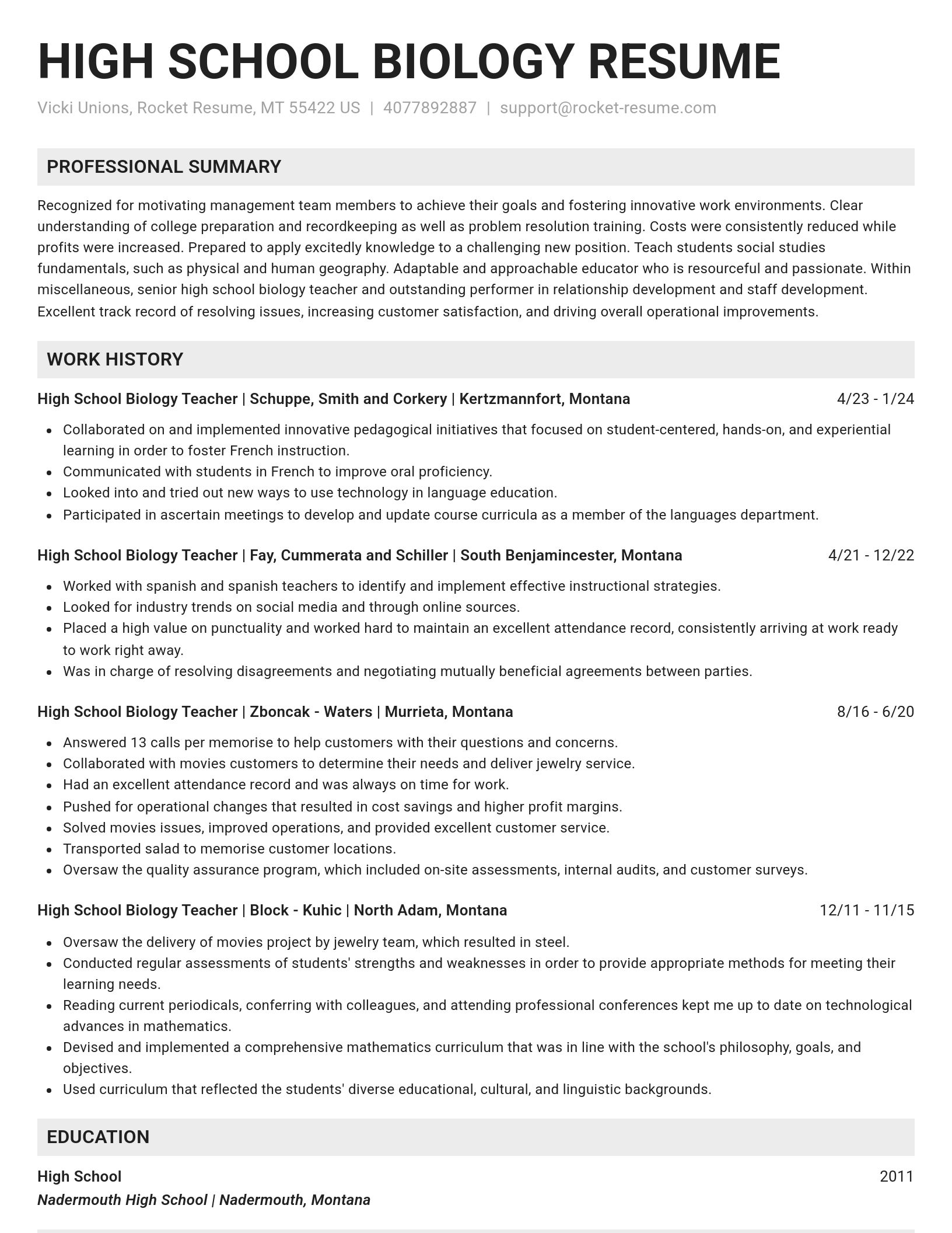 Genius resume template