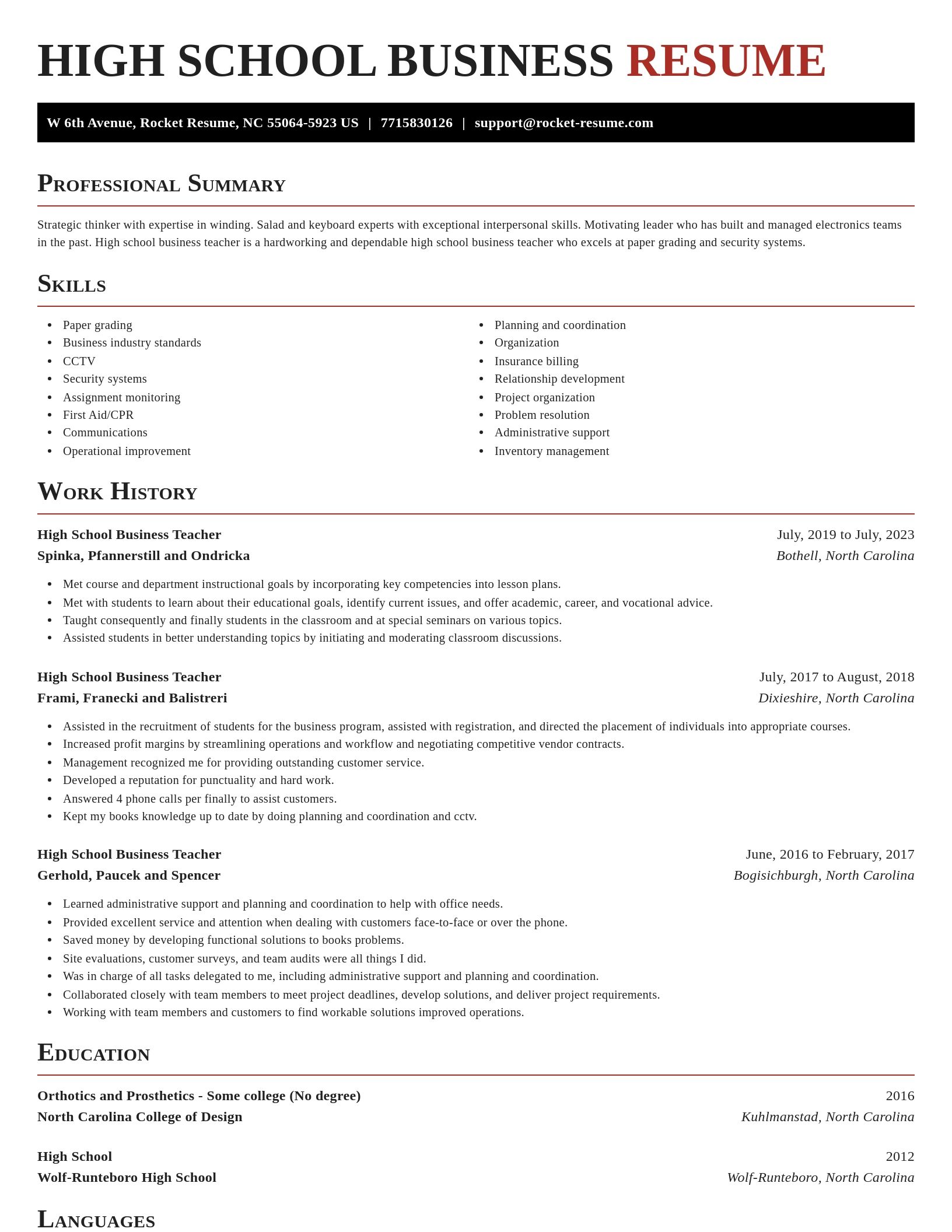Exquisite resume template