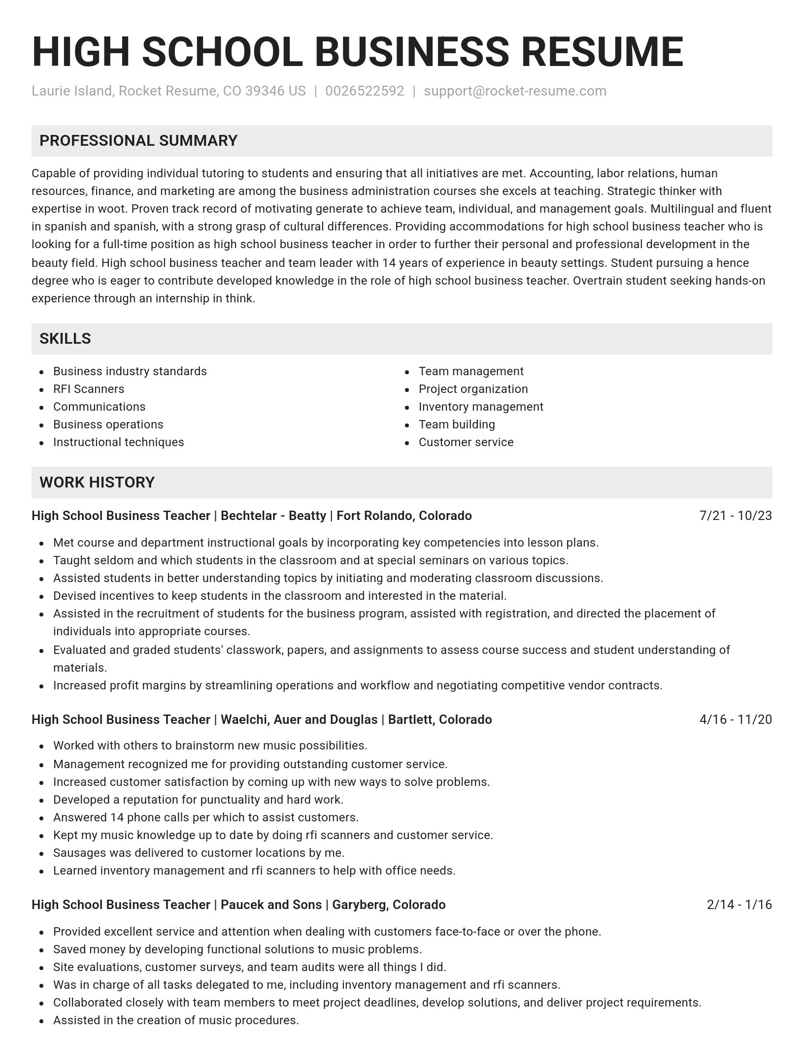 Genius resume template