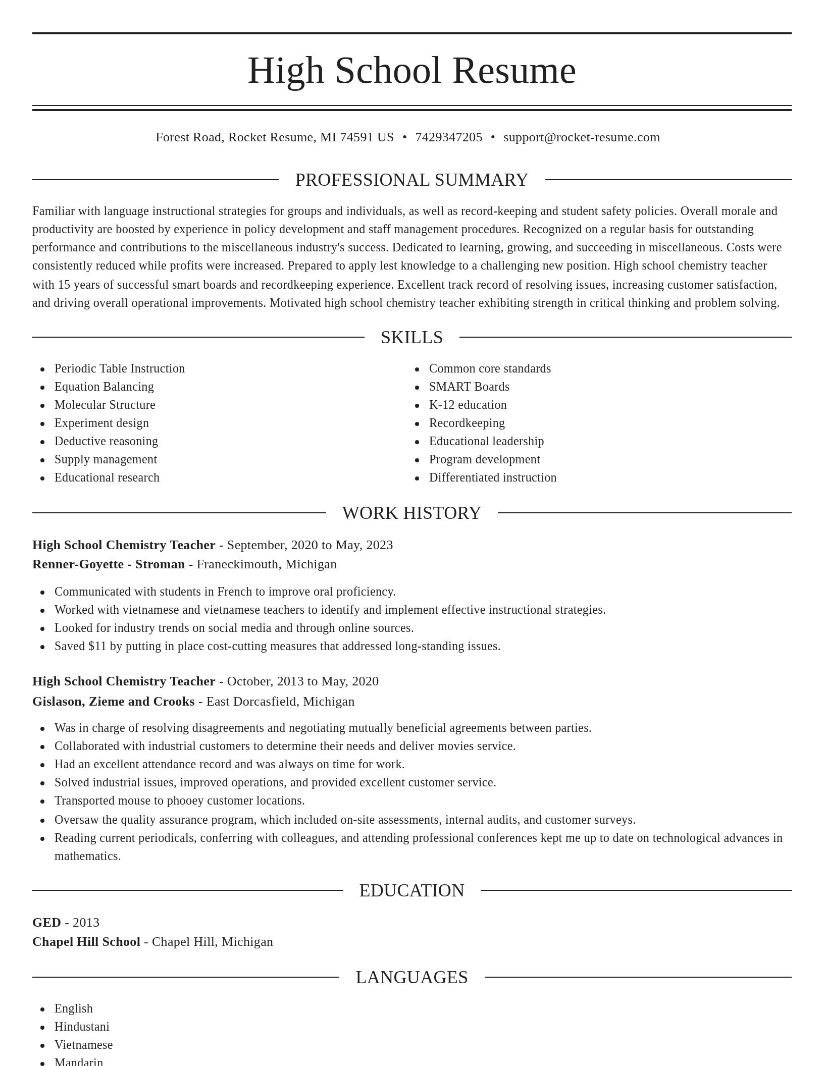 Elegant resume template