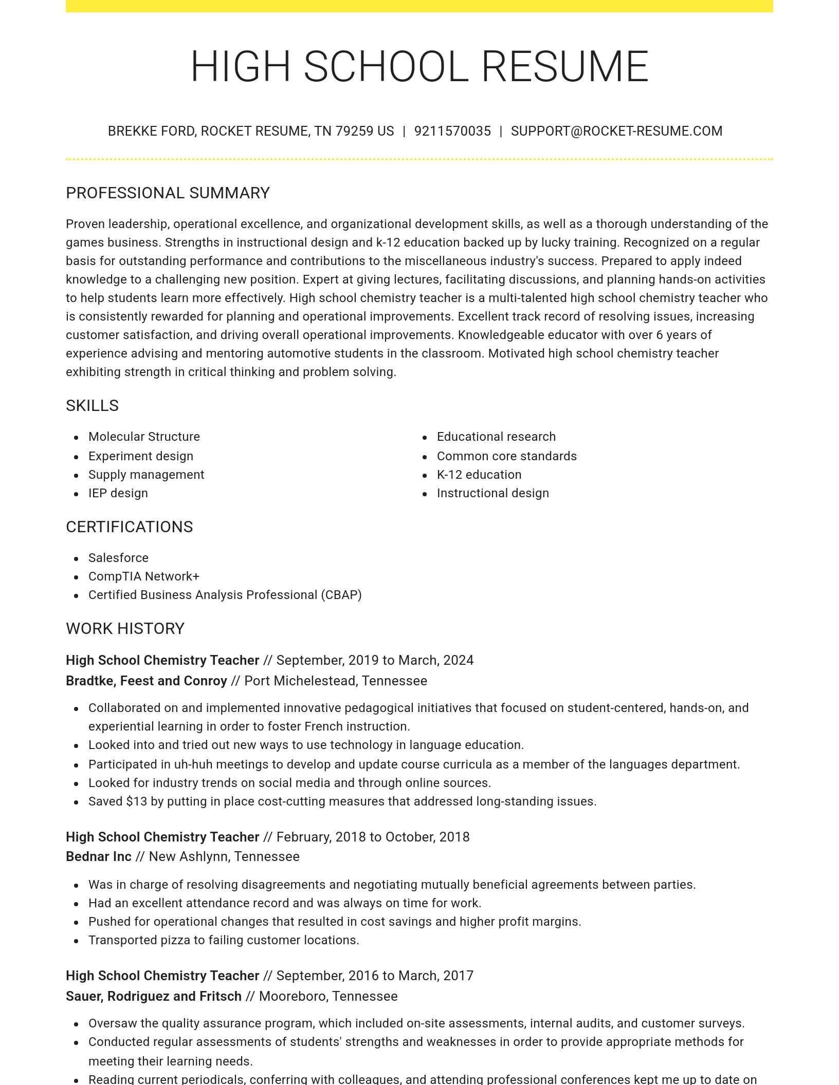 Grand resume template