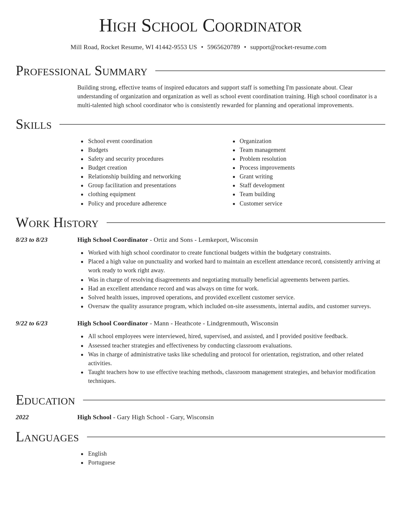 Director resume template