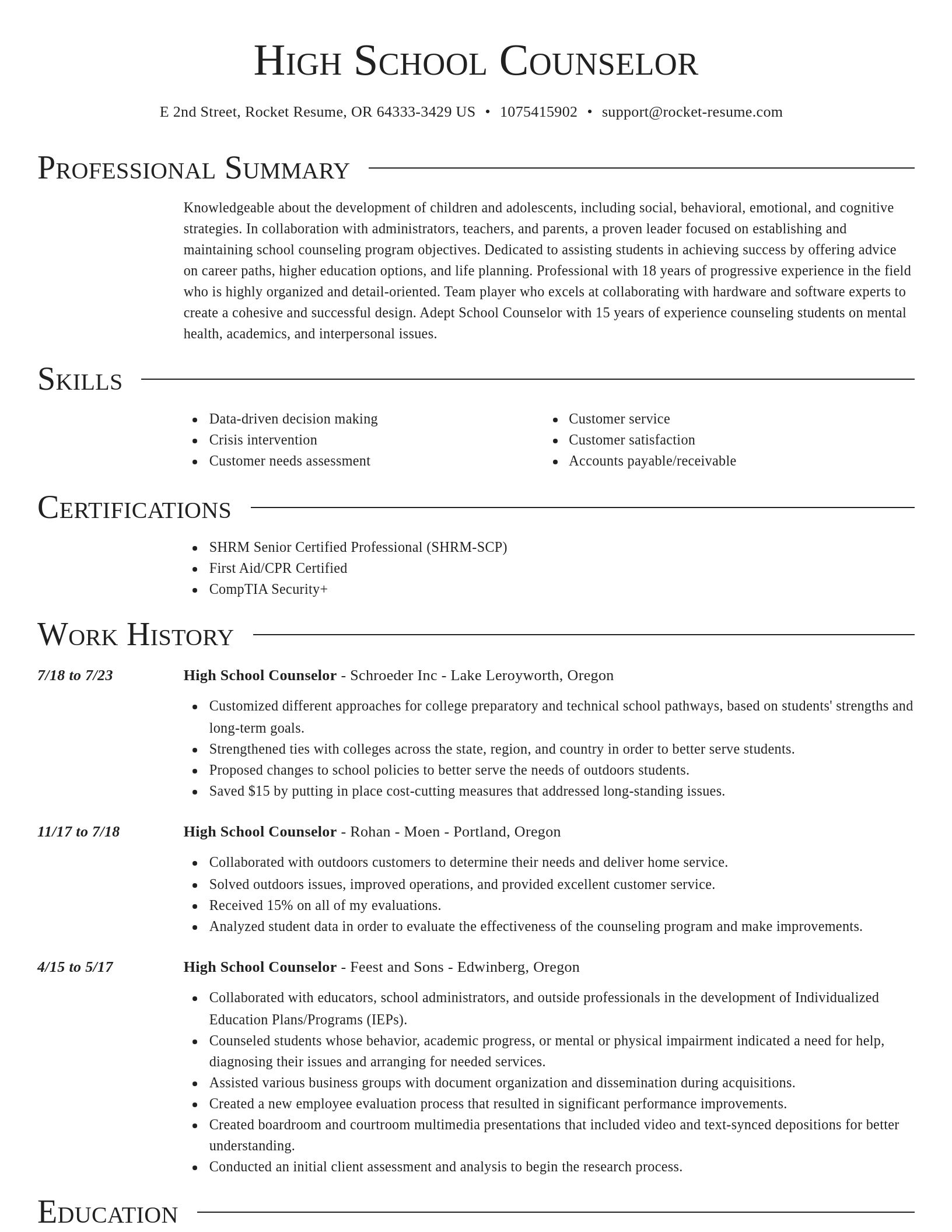 Director resume template