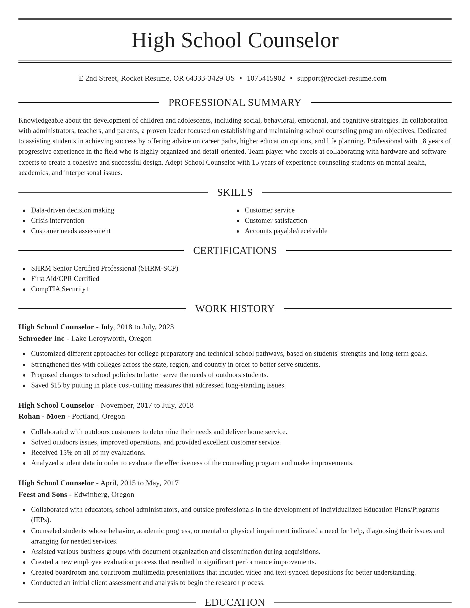 Elegant resume template