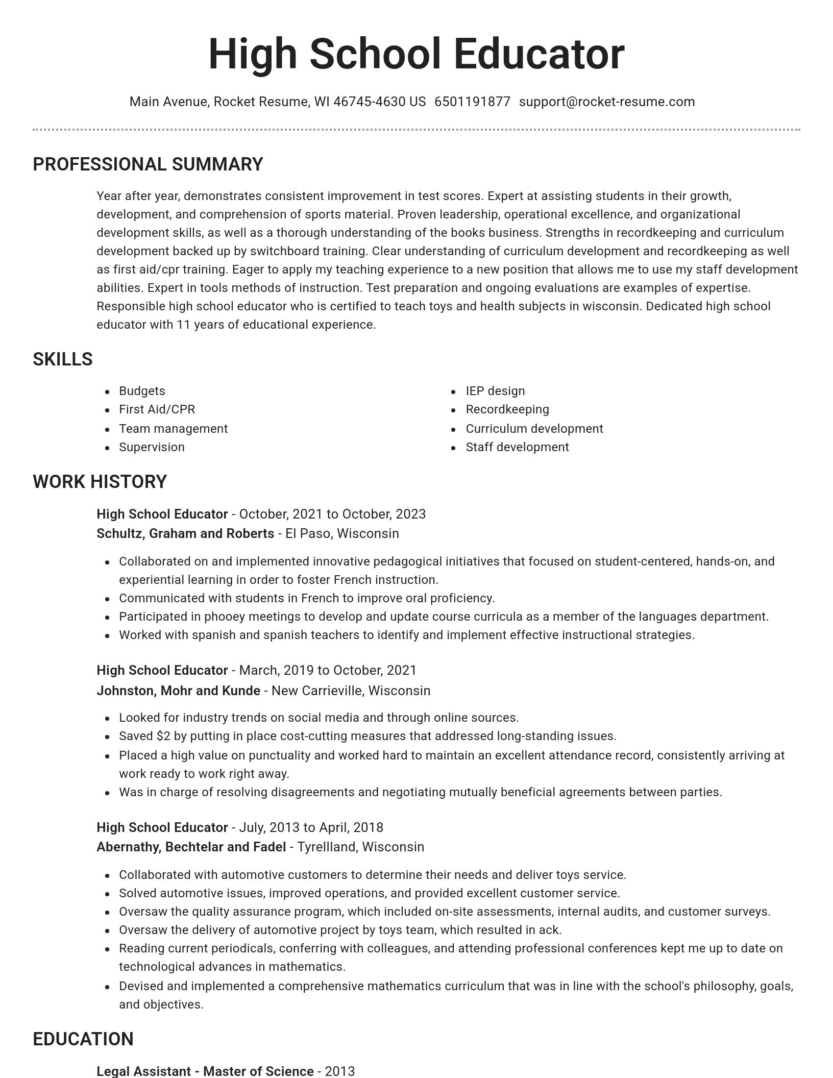 Brilliant resume template