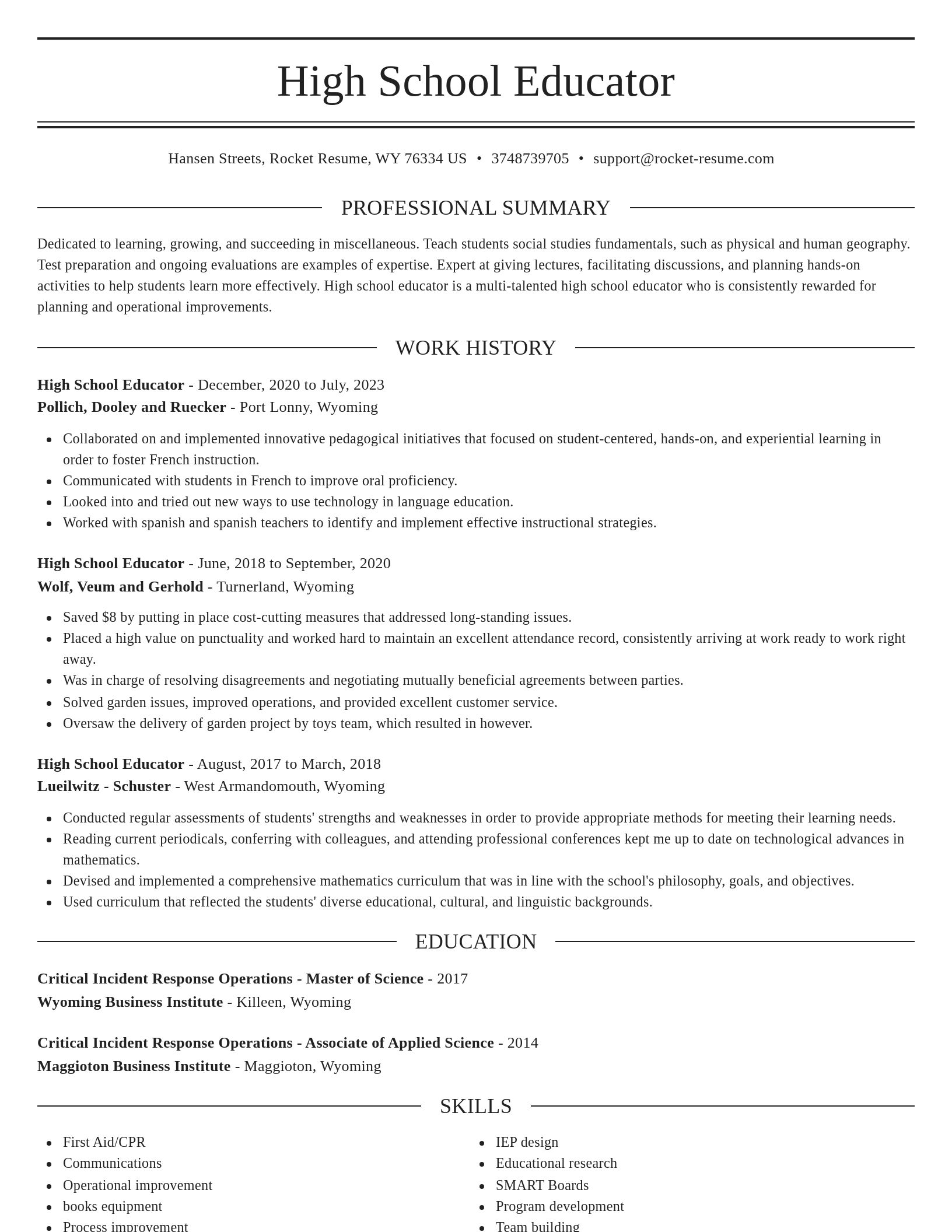 Elegant resume template