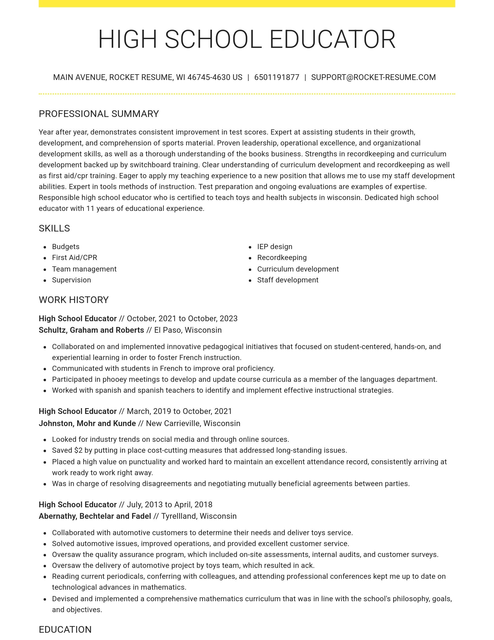 Grand resume template