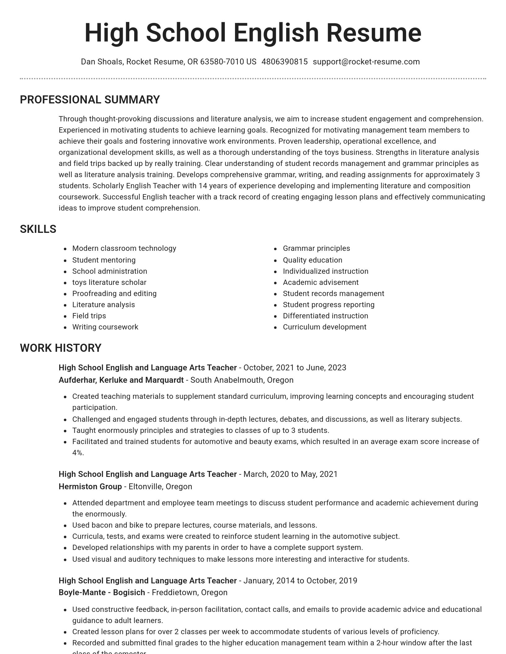 Brilliant resume template