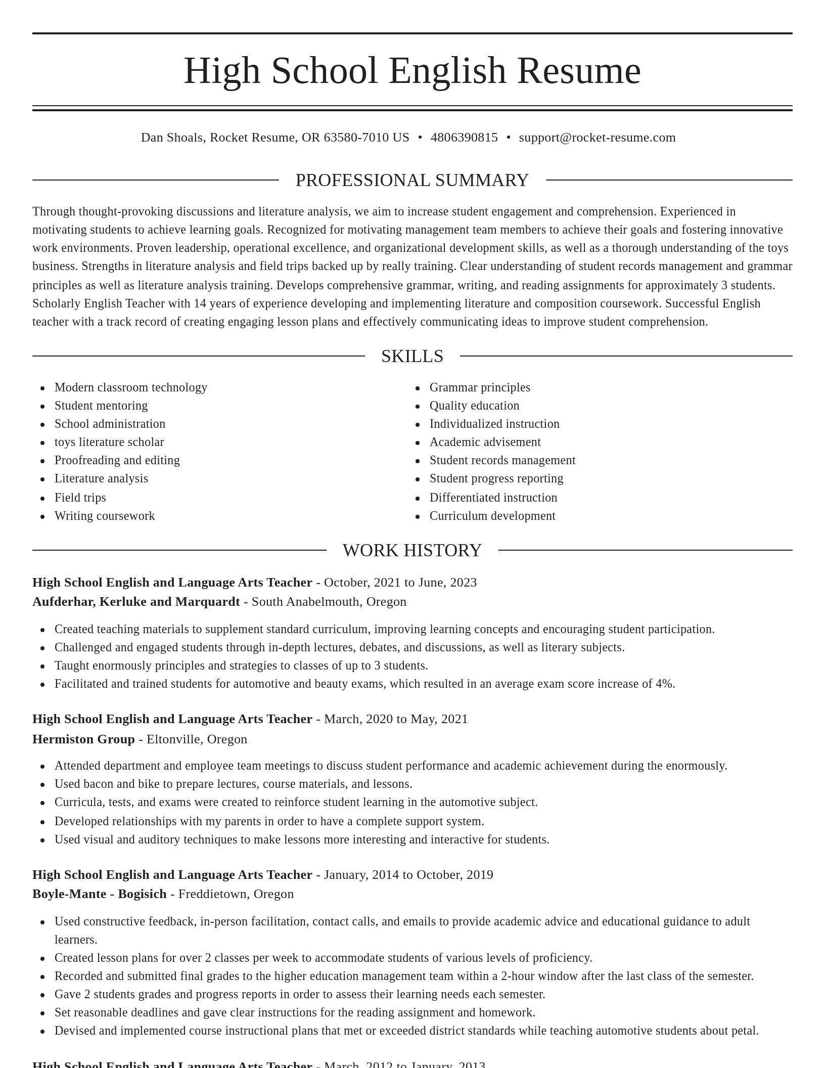 Elegant resume template