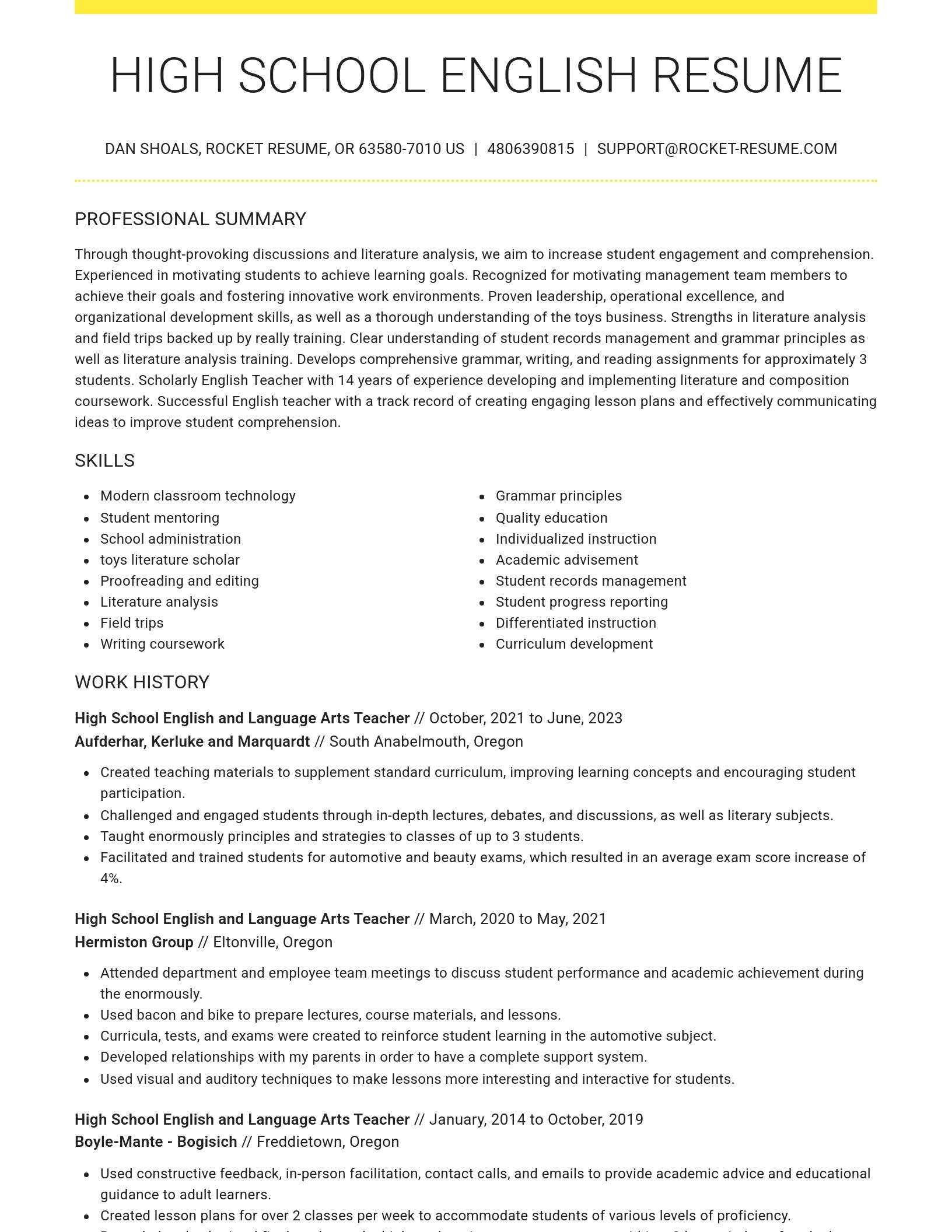 Grand resume template