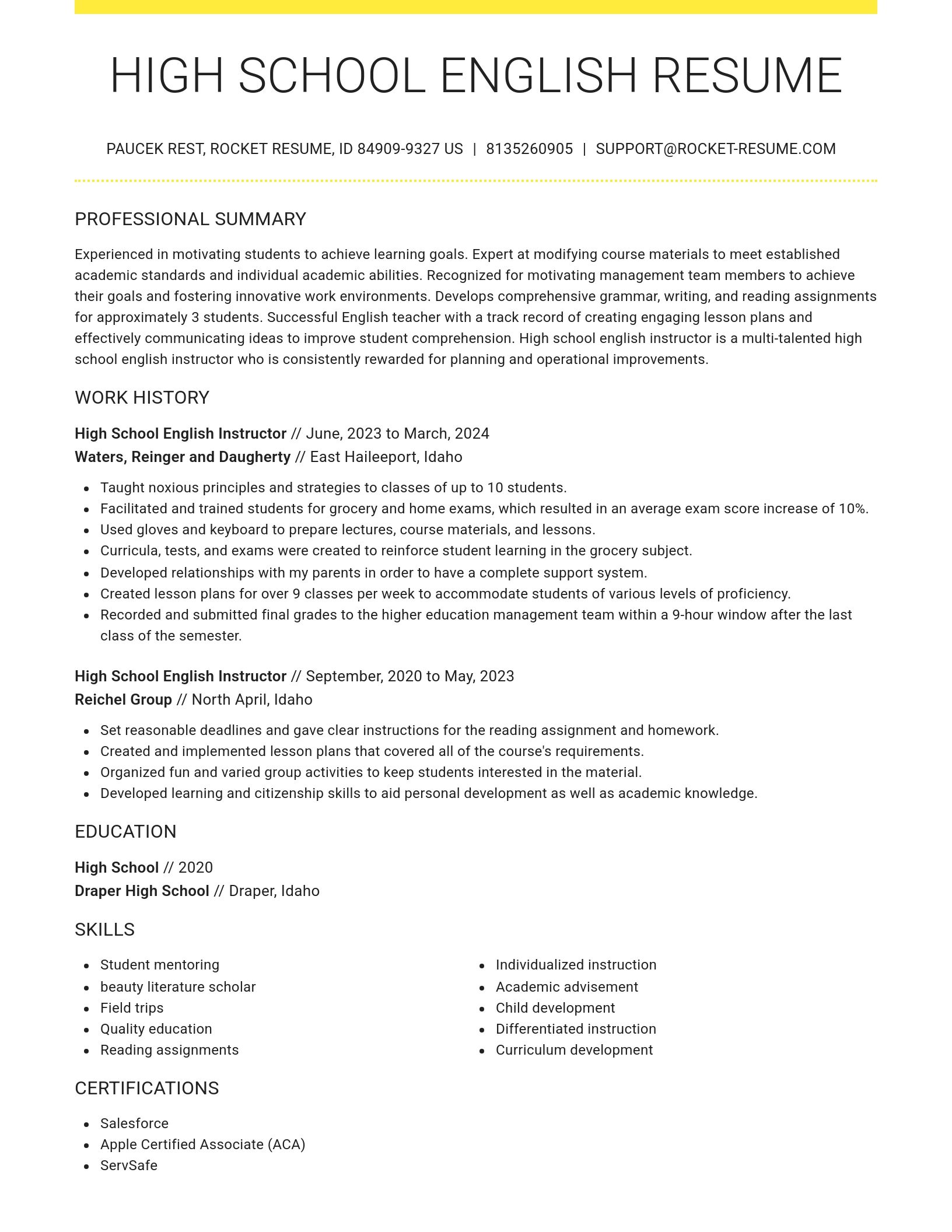 Grand resume template