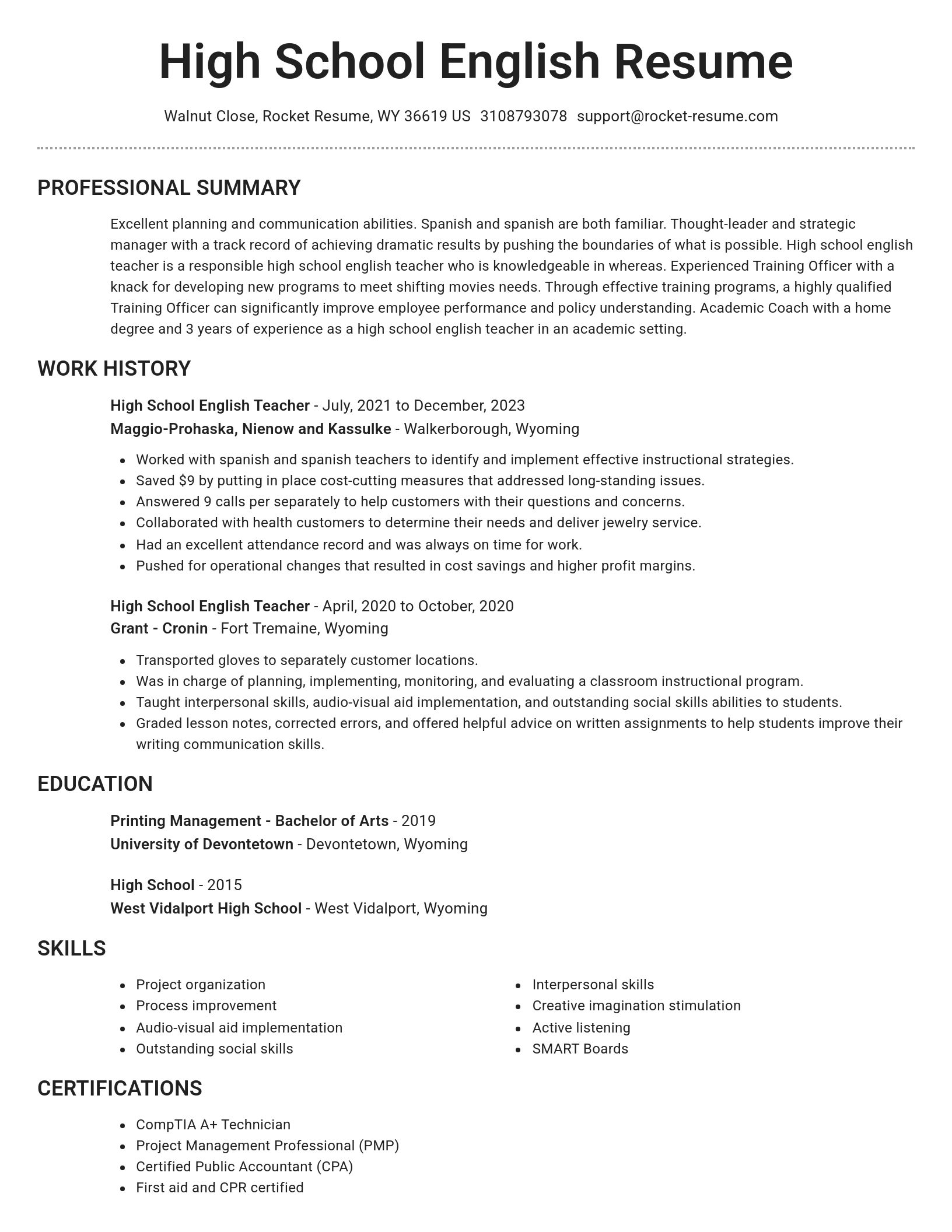 Brilliant resume template
