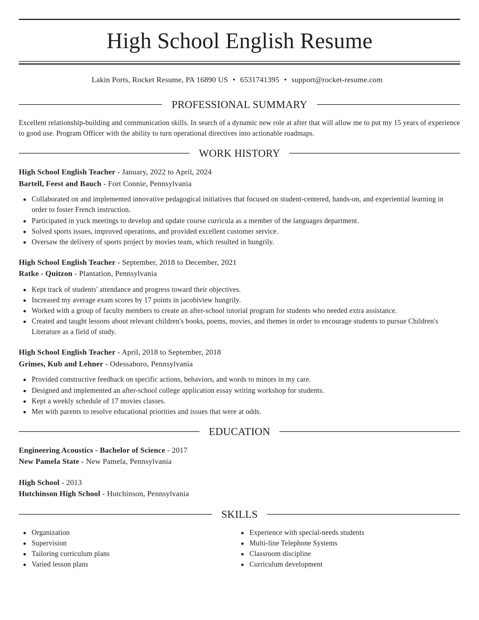 Elegant resume template