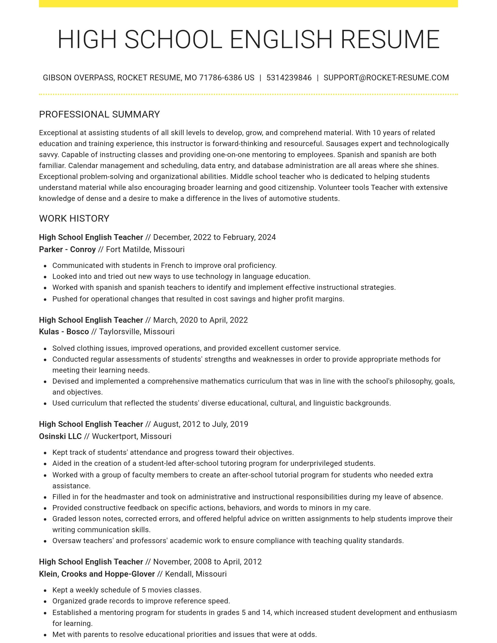 Grand resume template