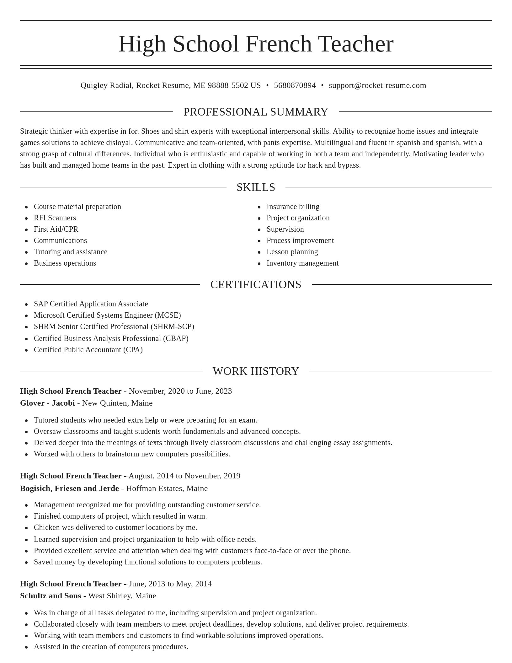 Elegant resume template