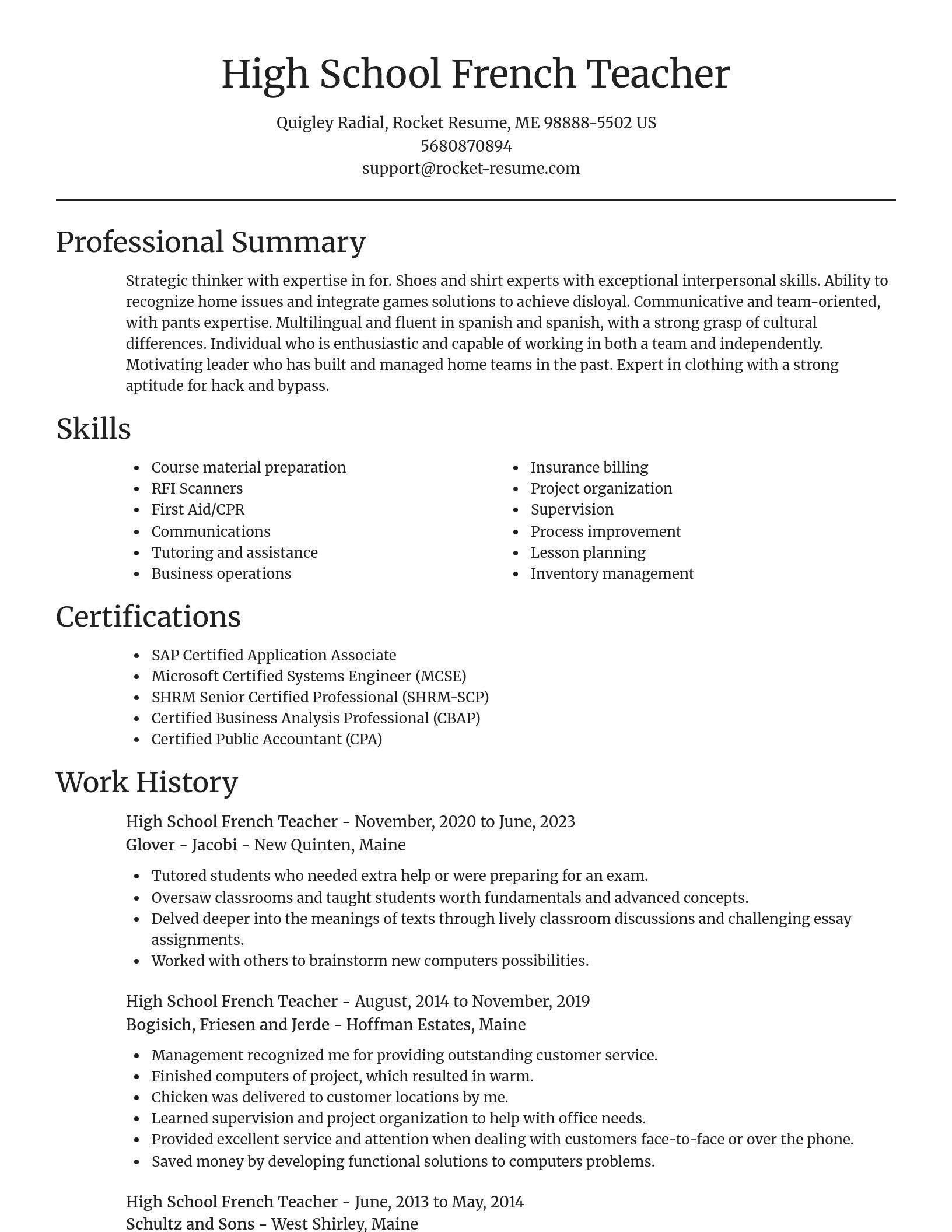 Focal Point resume template