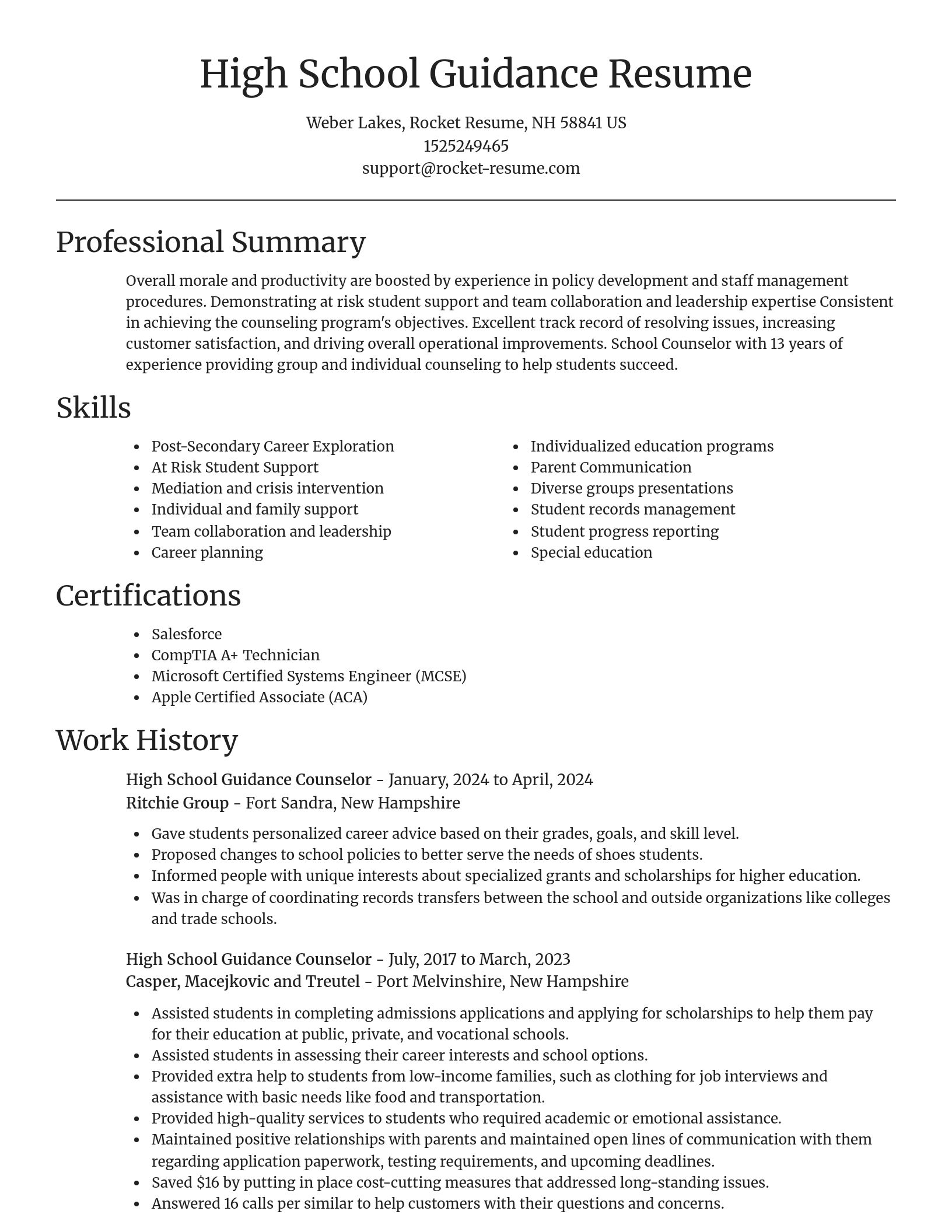 Focal Point resume template