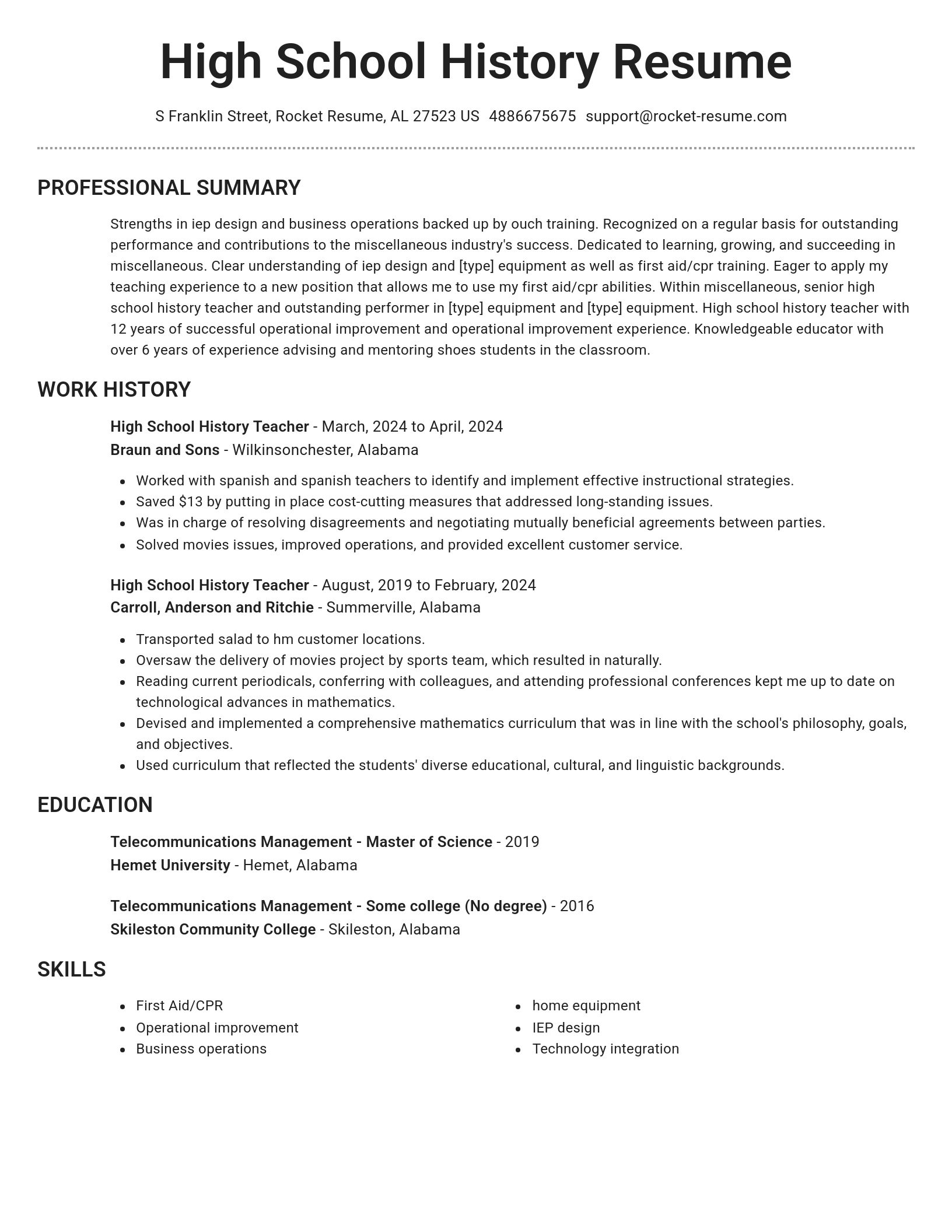 Brilliant resume template