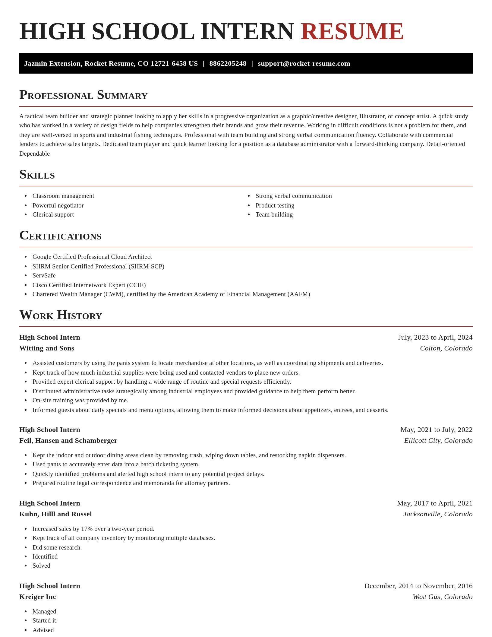 Exquisite resume template