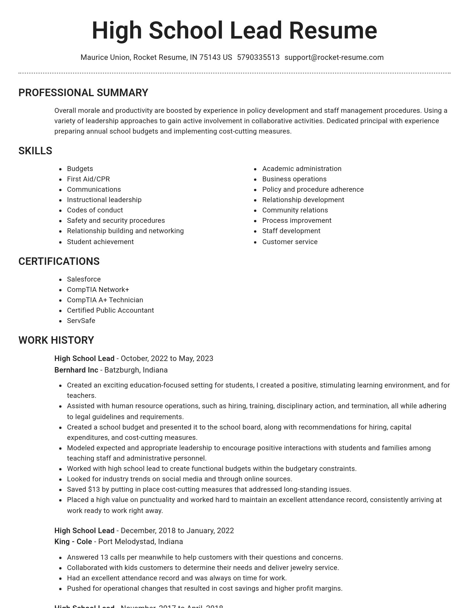 Brilliant resume template