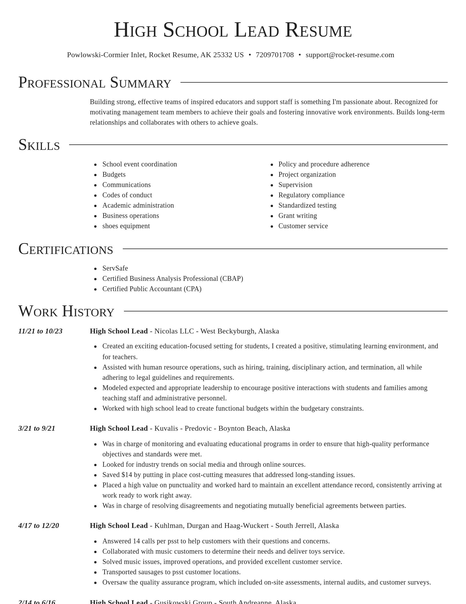 Director resume template