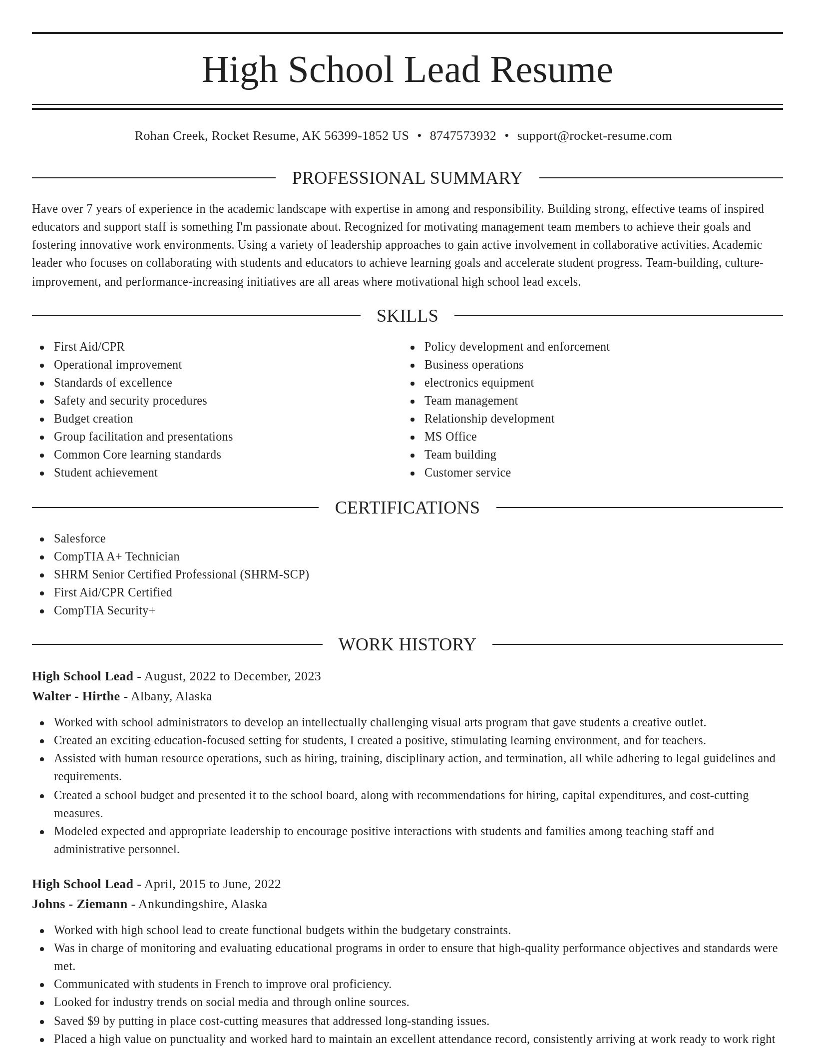 Elegant resume template