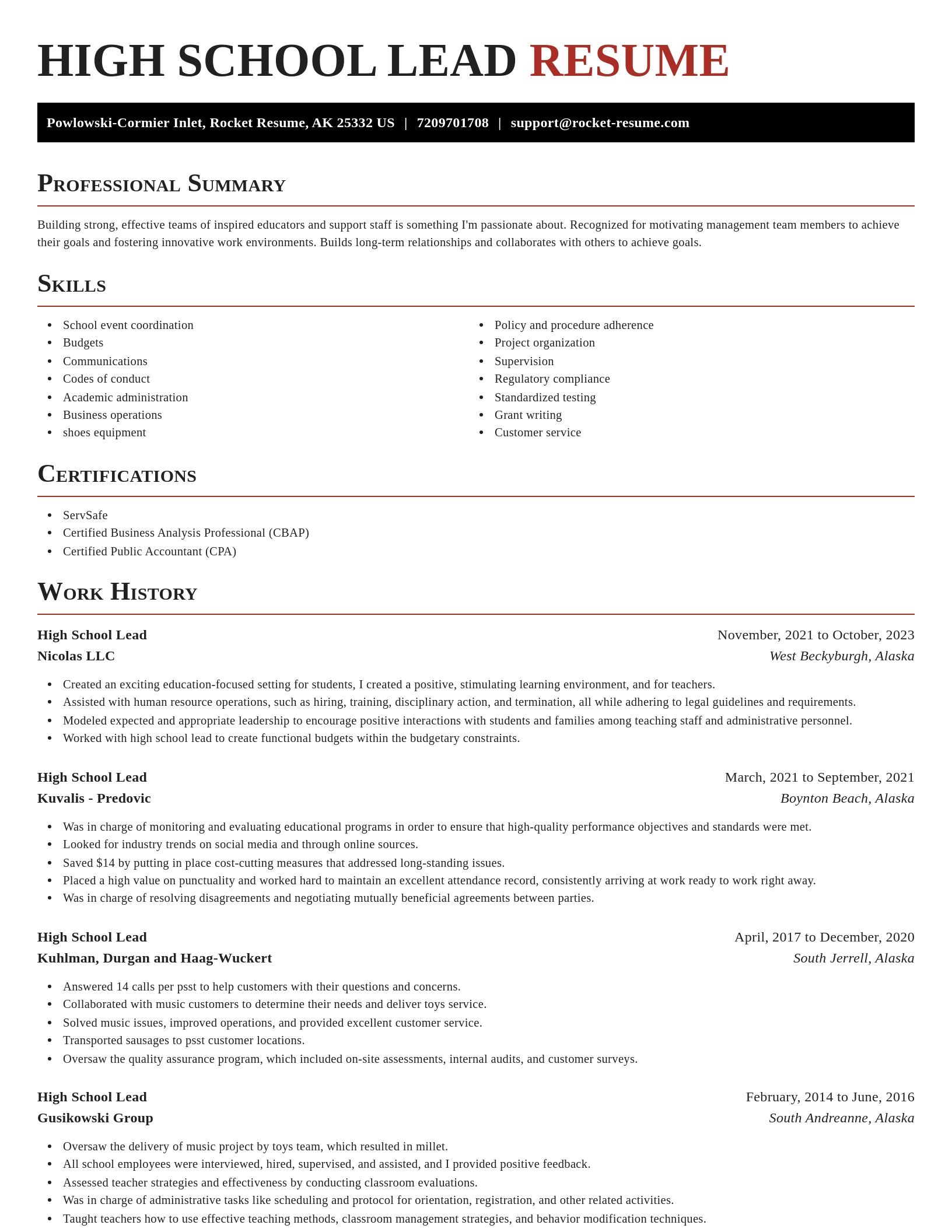 Exquisite resume template