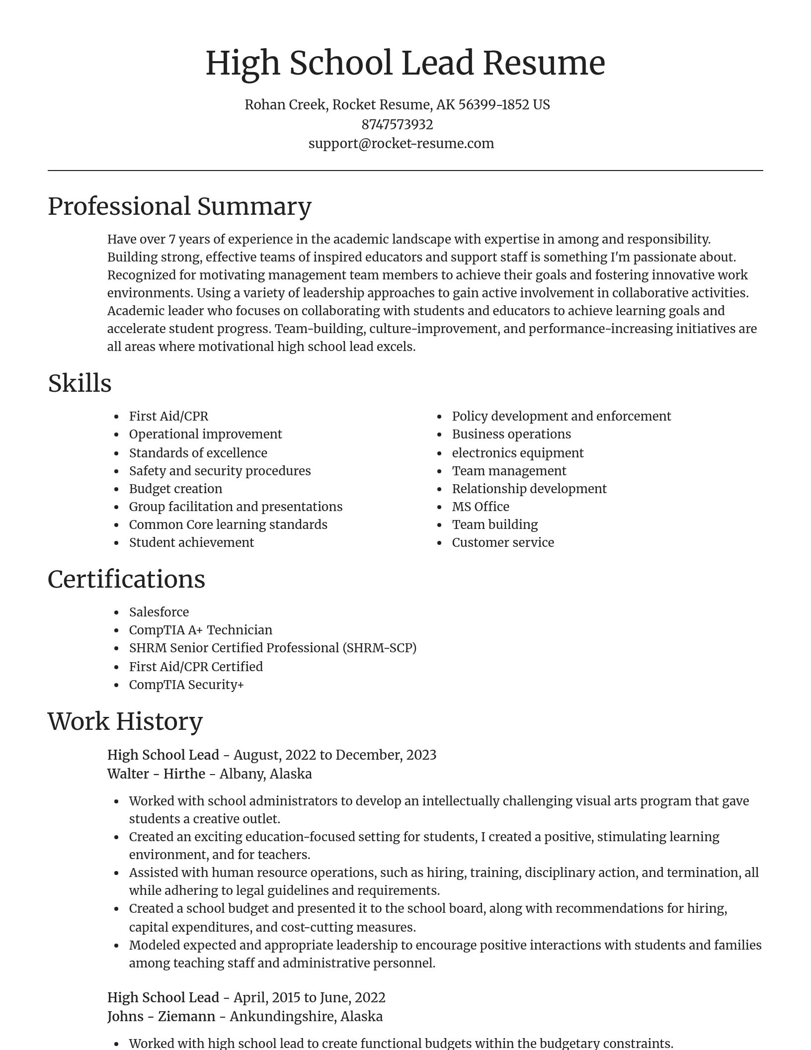Focal Point resume template
