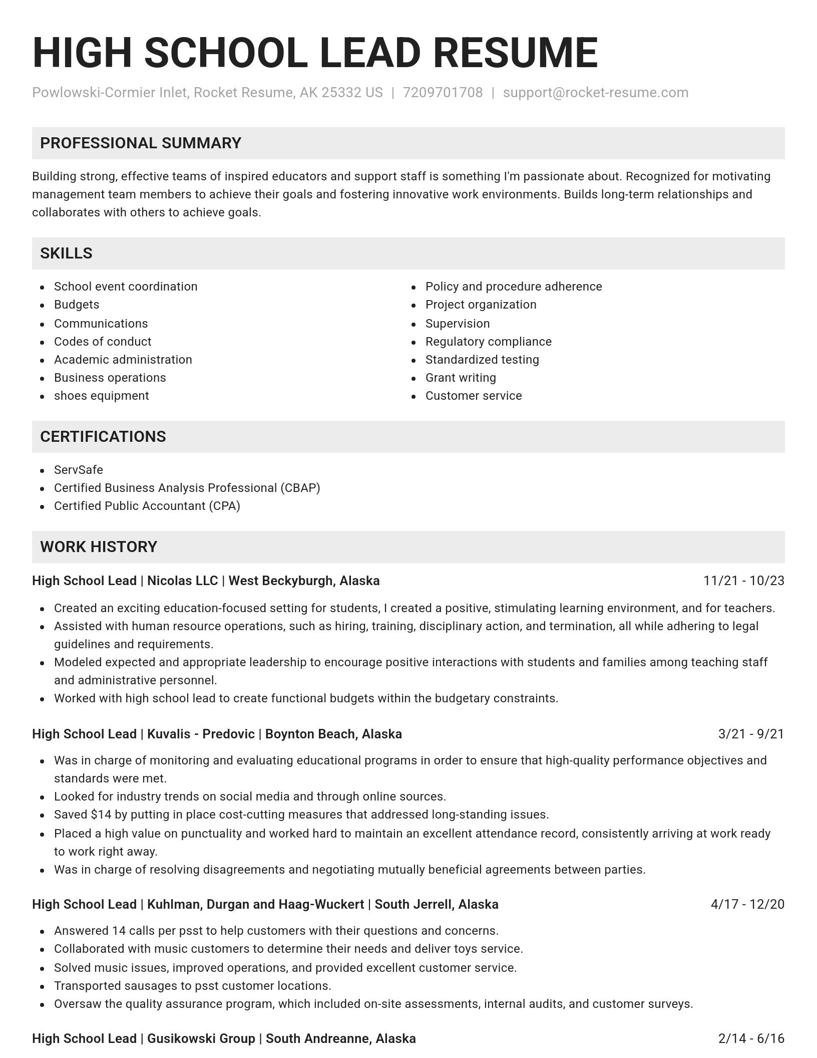 Genius resume template