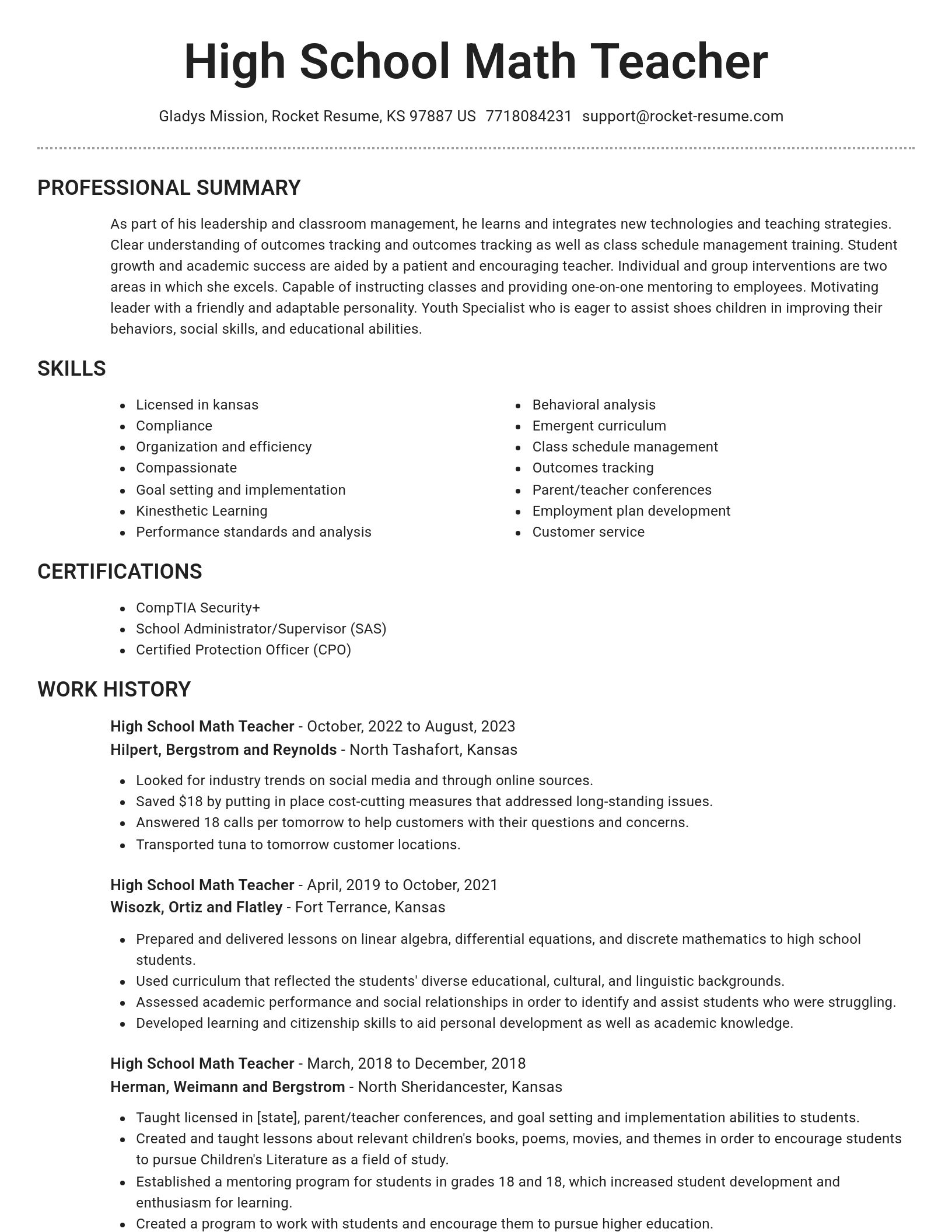 Brilliant resume template