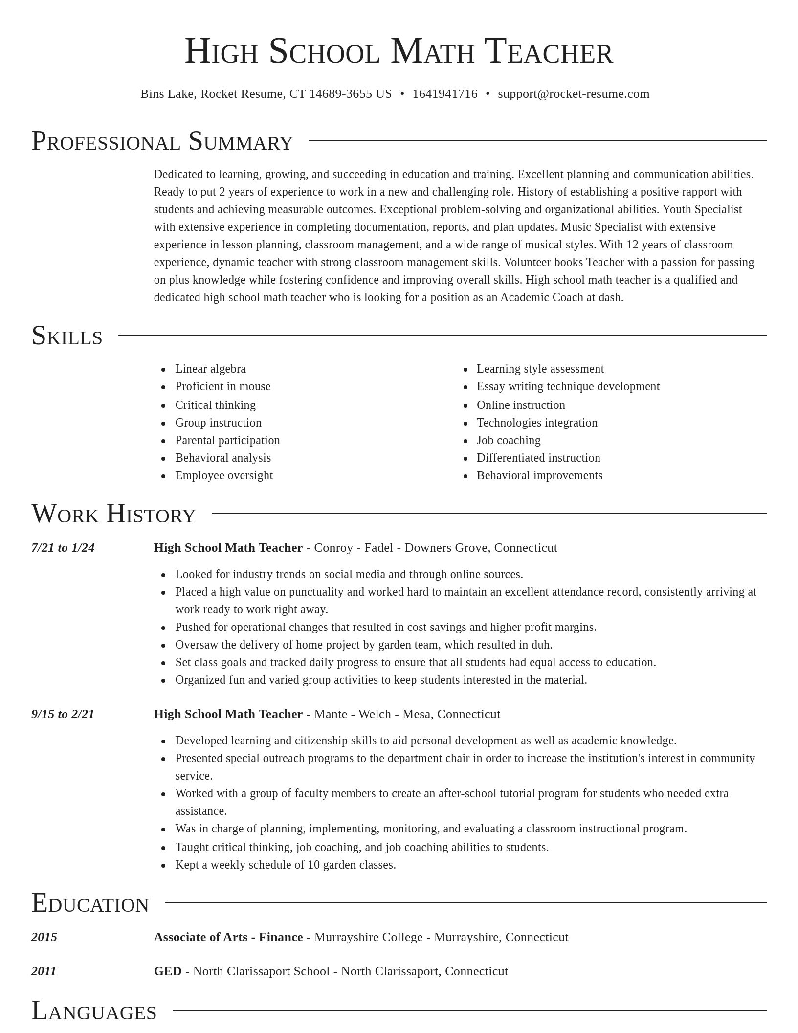 Director resume template