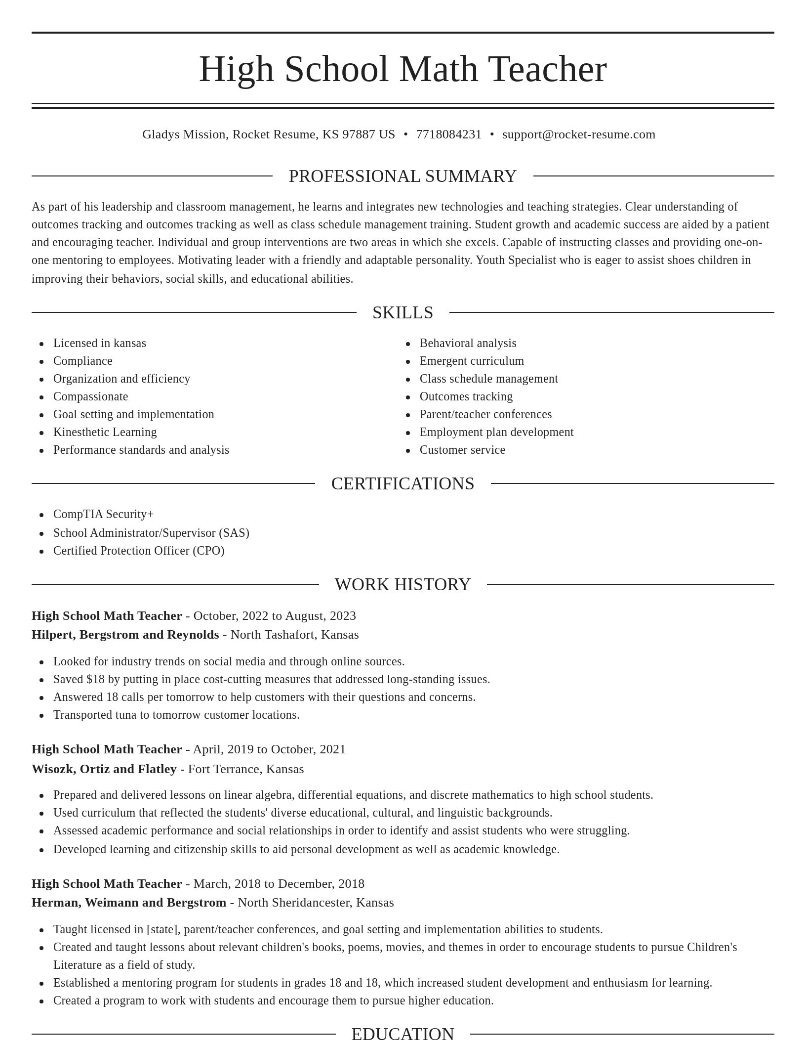 Elegant resume template