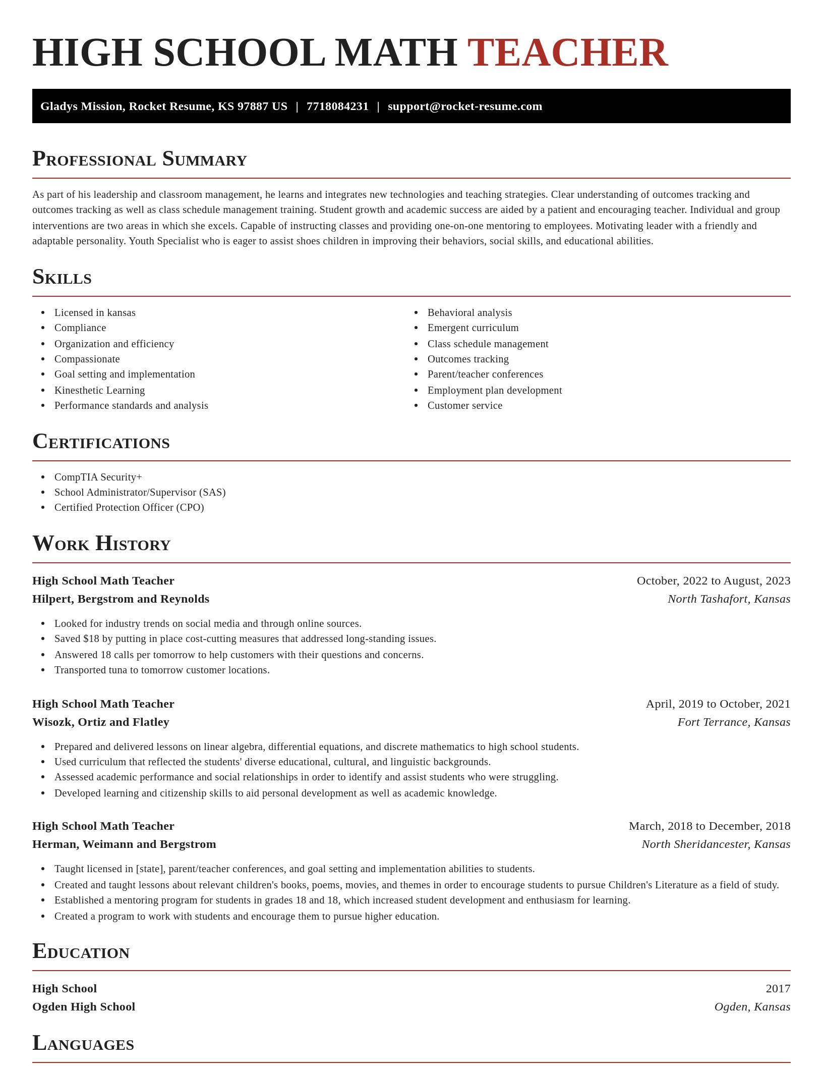 Exquisite resume template